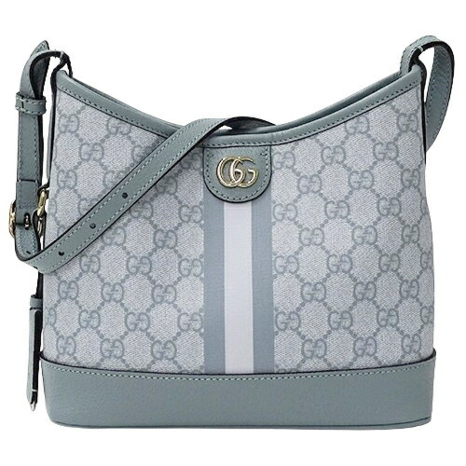 GUCCI Shoulder Bag Ophidia GG Supreme Dusty Blue Light