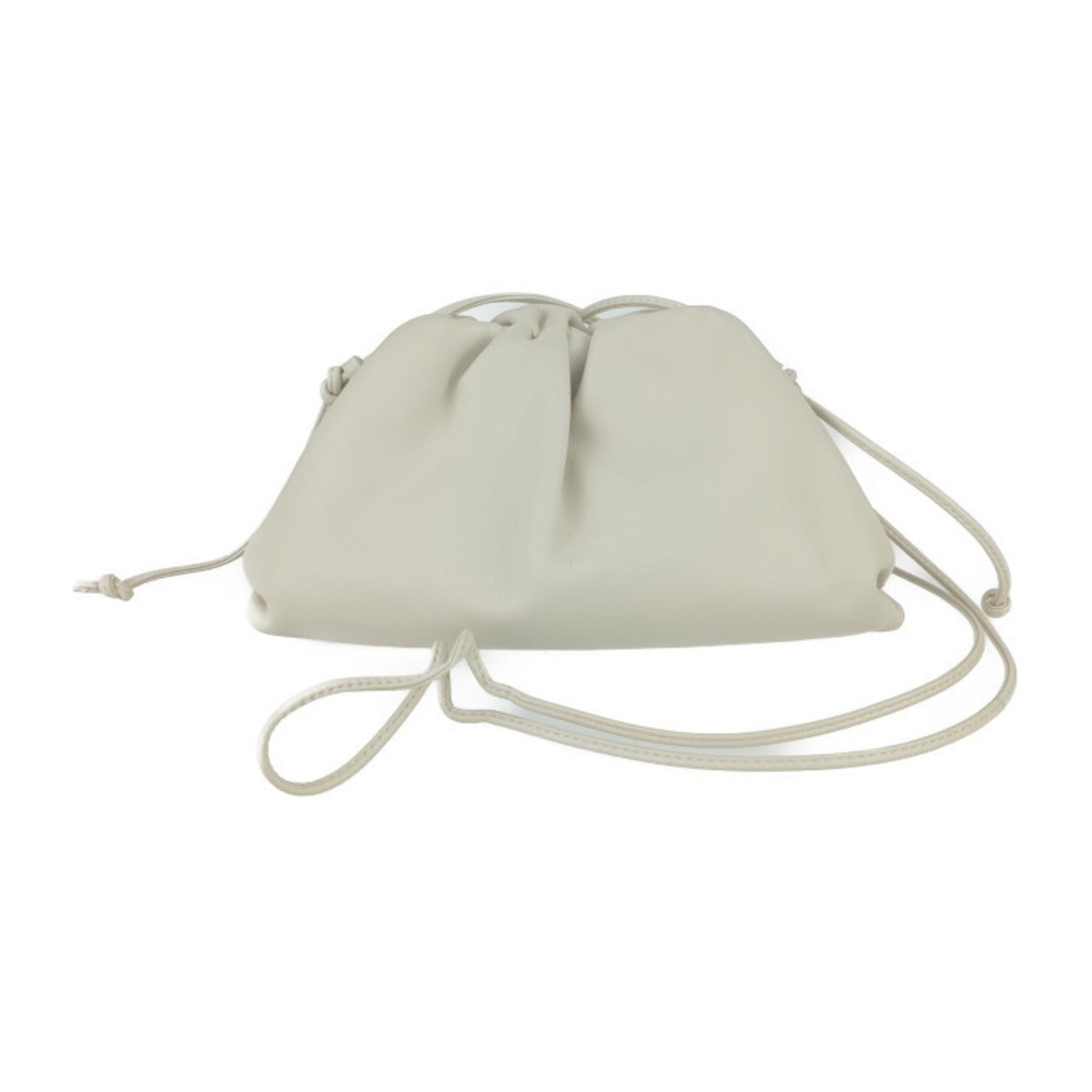 BOTTEGA VENETA Bottega Veneta Shoulder Bag Mini The Pouch PLASTER Light Beige Leather Clutch