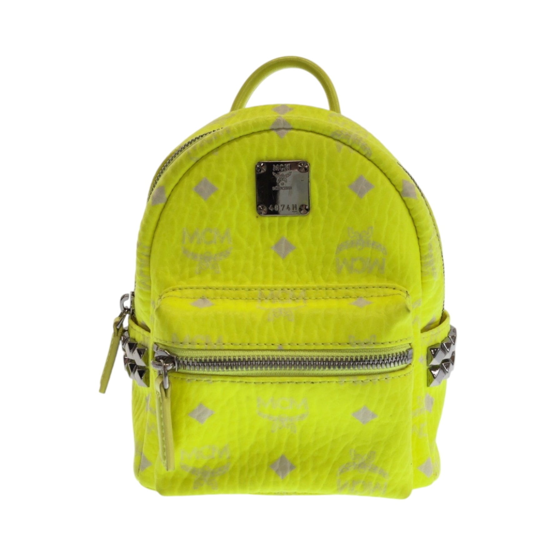 MCM Visesto Neon Color Leather Backpack