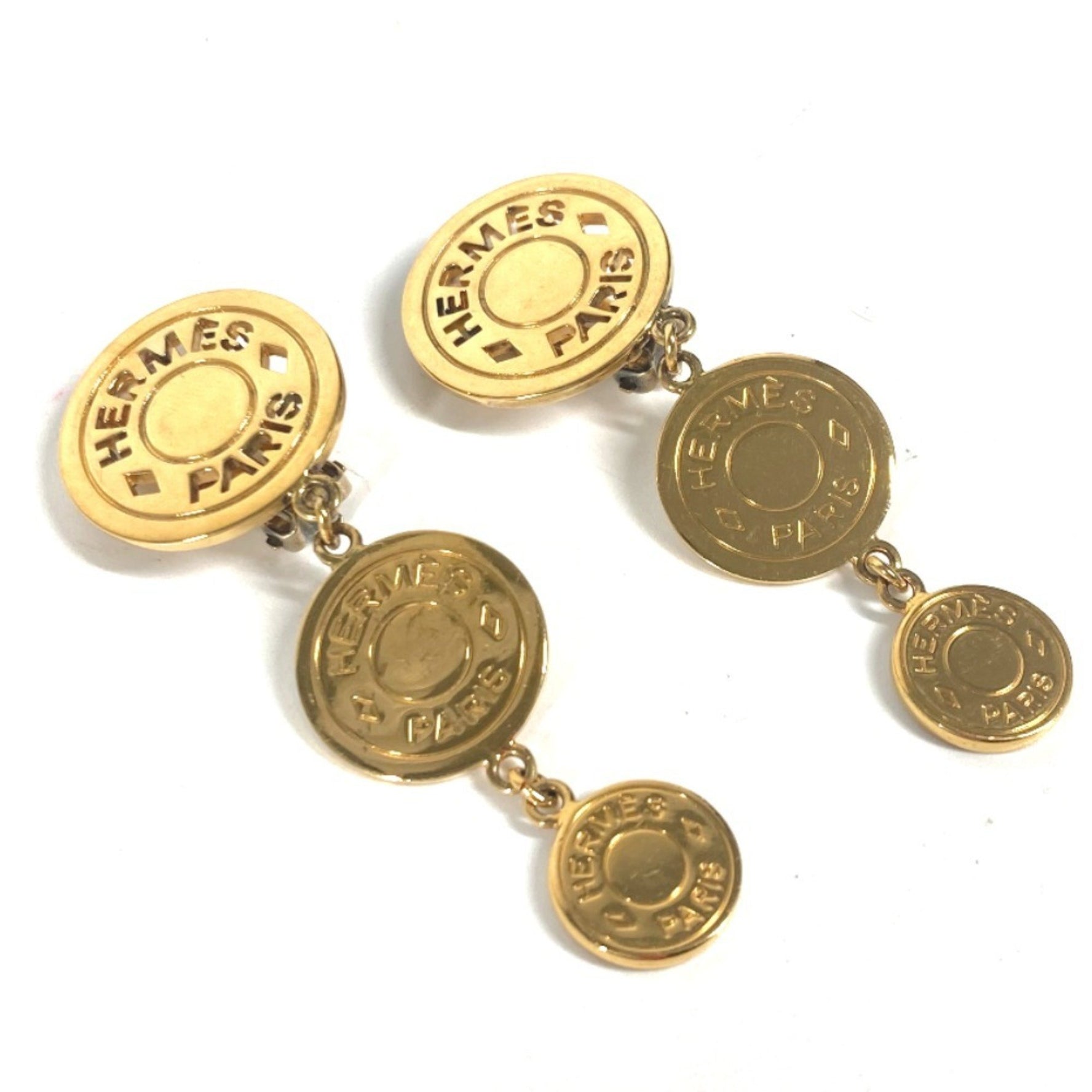 HERMES Serie Earrings, Metal
