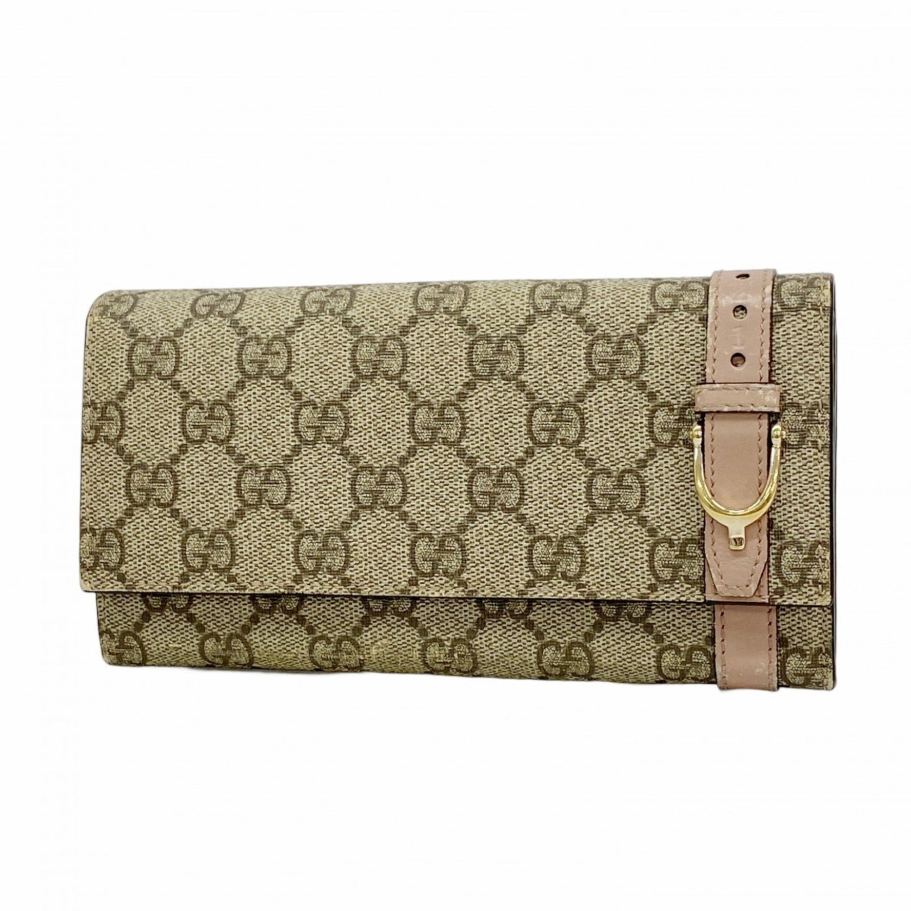 Gucci GG Supreme Long Wallet Champagne