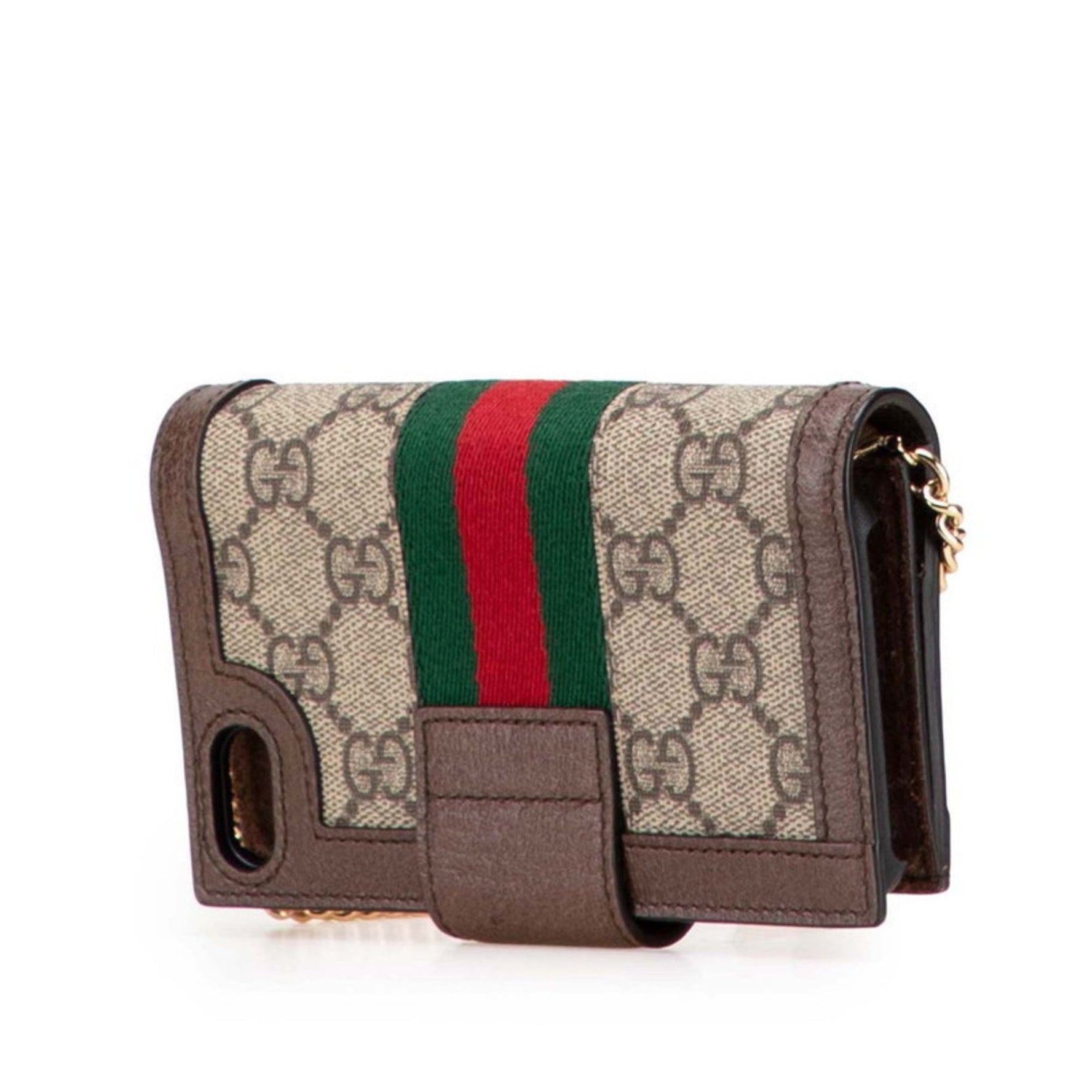 Gucci GG Supreme Ophidia iPhone 7/8 Smartphone Case Beige Brown Leather