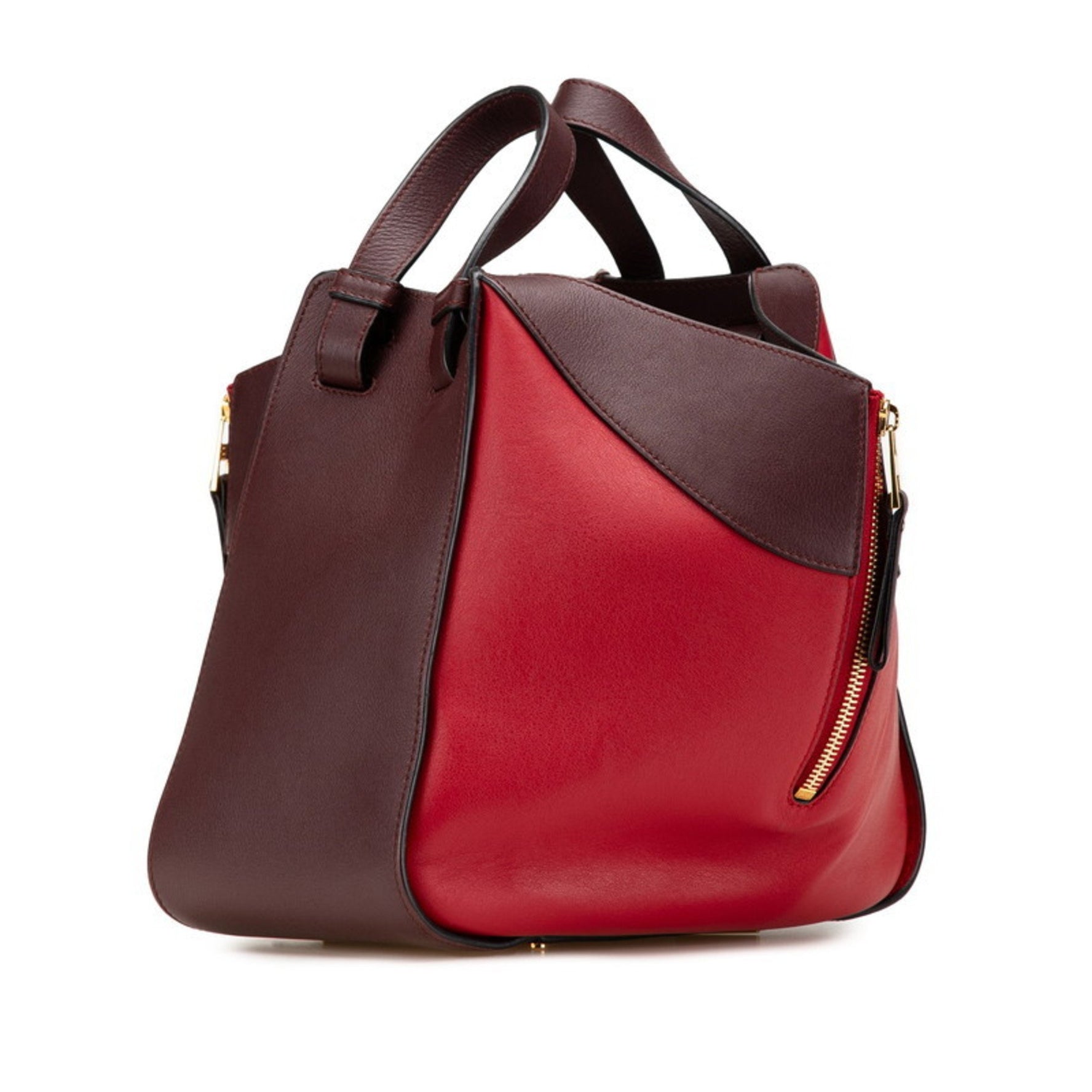 LOEWE Hammock Handbag/Shoulder Bag, Wine Red/Bordeaux Leather