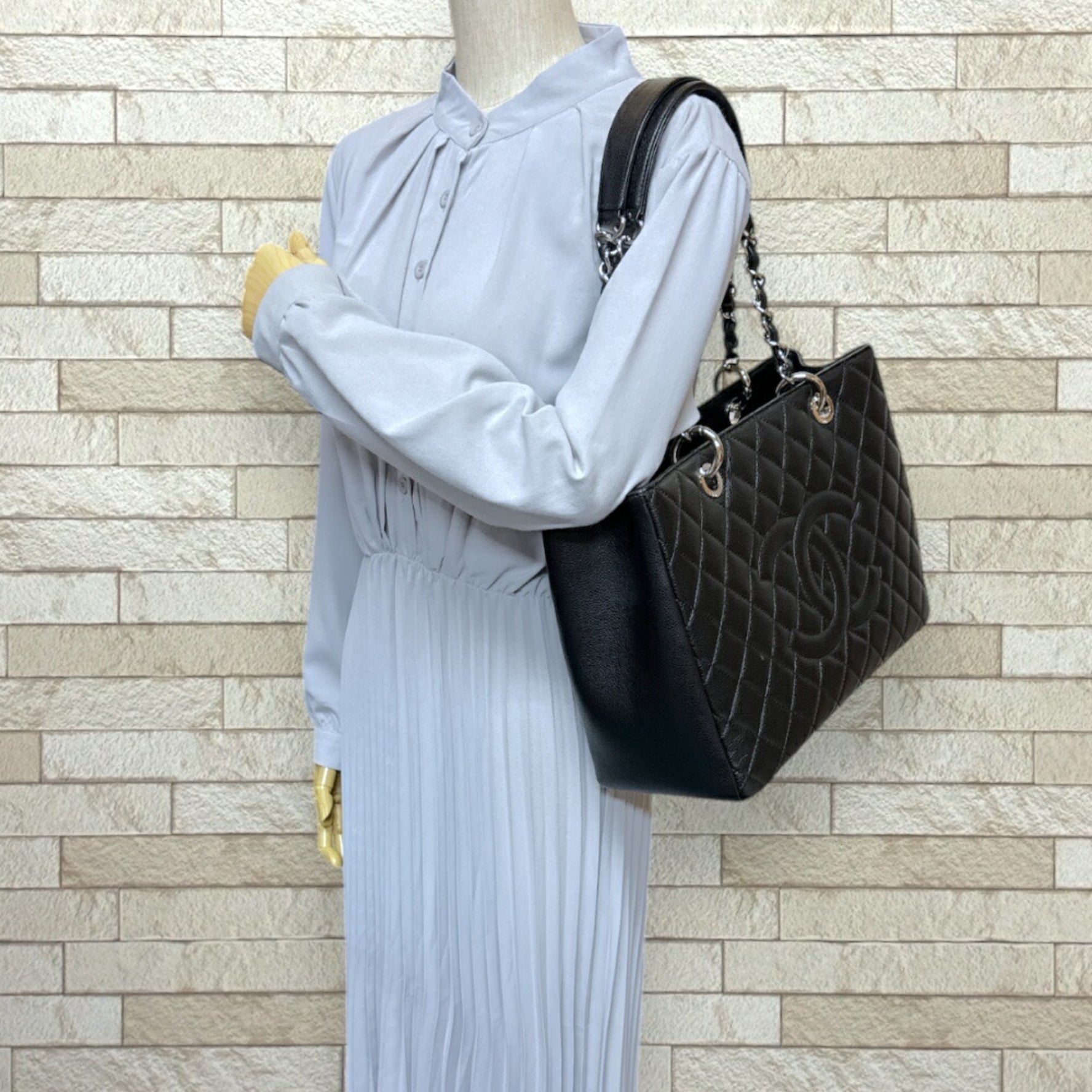 Chanel GST Tote Matelasse Bag Caviar Skin Chain