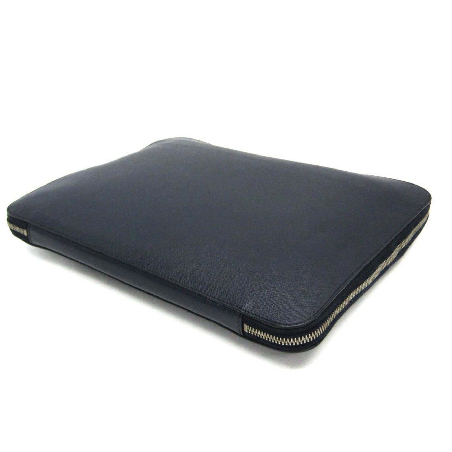 Prada Saffiano Women,Men Leather Clutch Bag