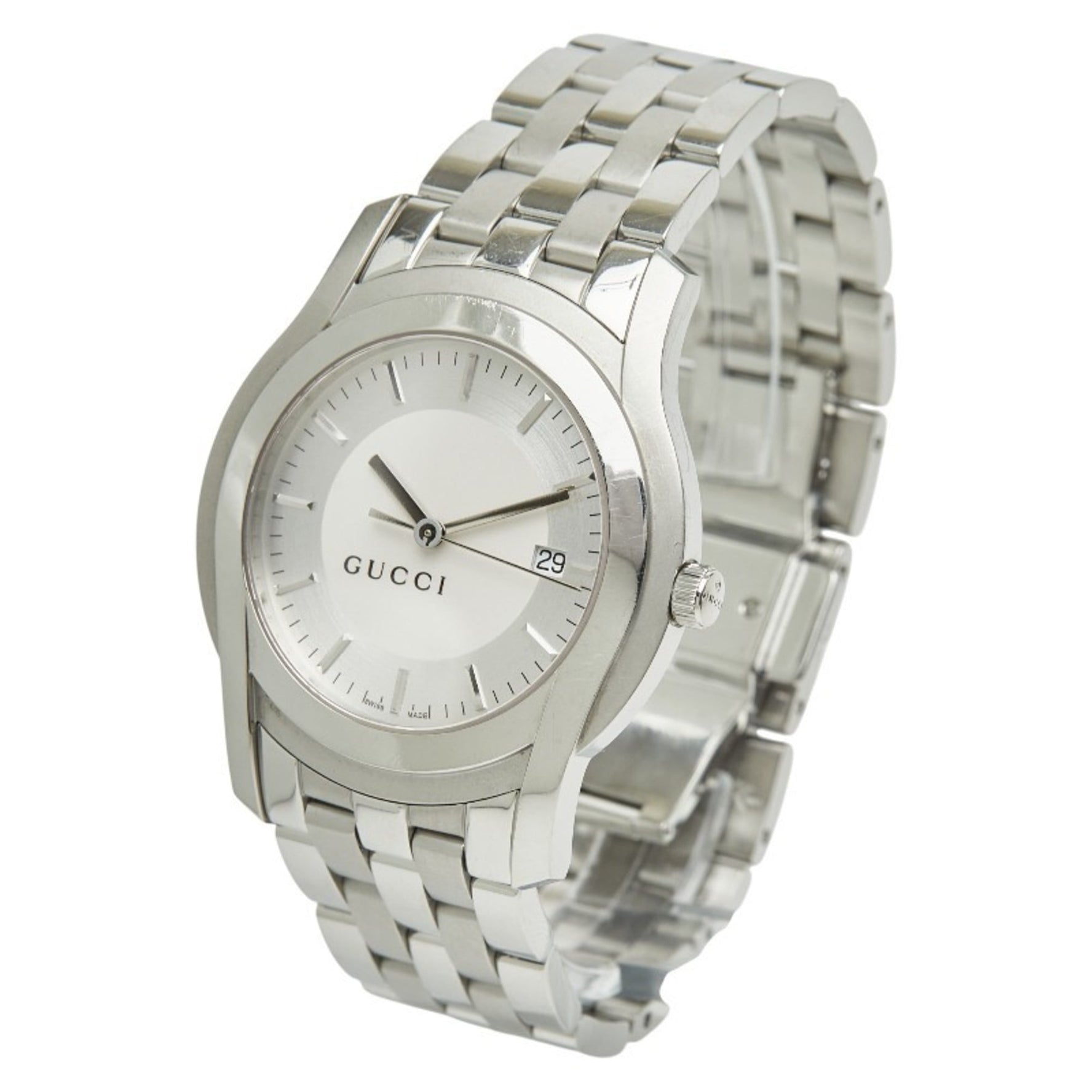 Gucci G-Class Watch Quartz White Dial Stainless Steel