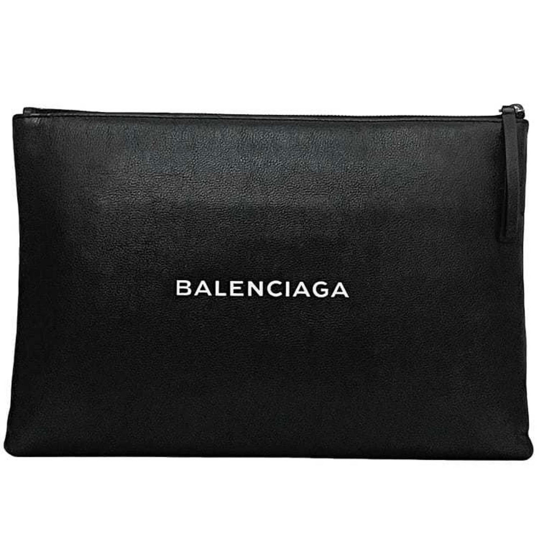 Balenciaga Clutch Bag Everyday Leather 5060 A Handbag Second Grain Men's