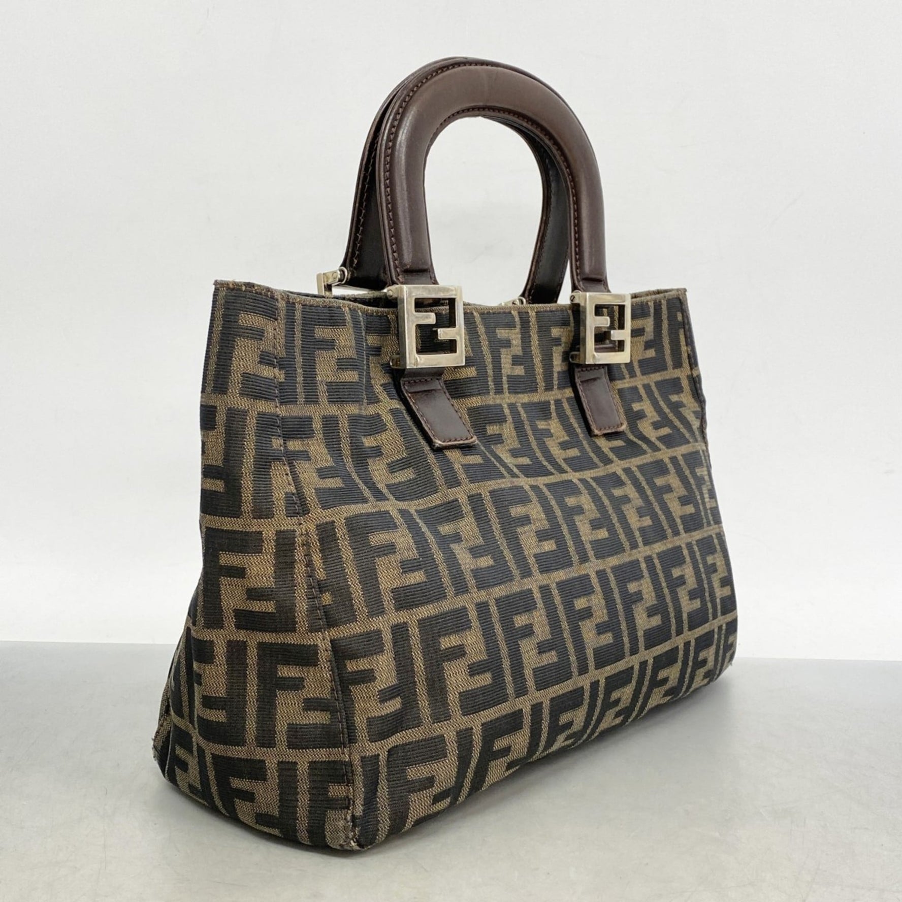 Fendi Zucca nylon canvas handbag in