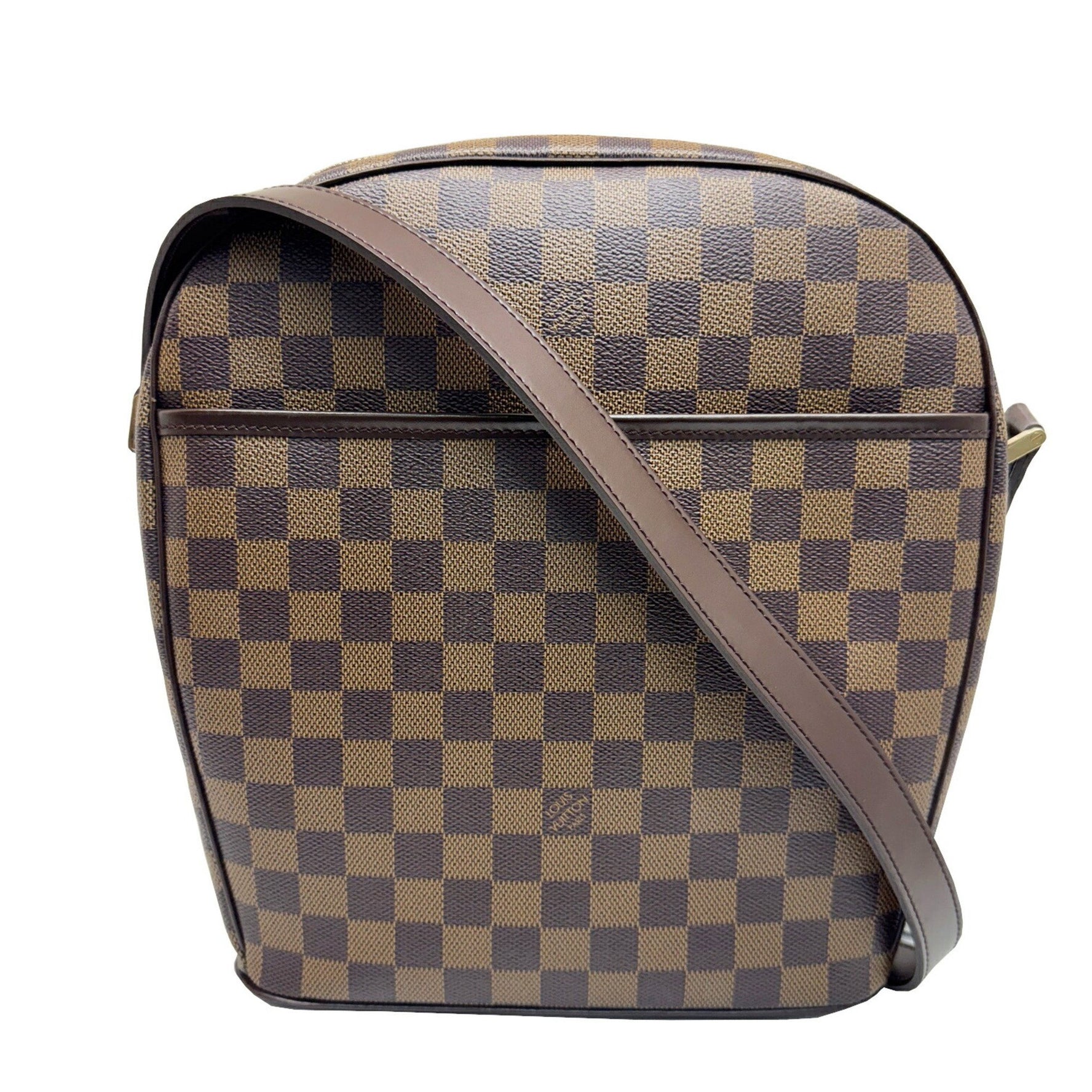 Louis Vuitton Ipanema GM Damier Ebene Shoulder Bag Leather