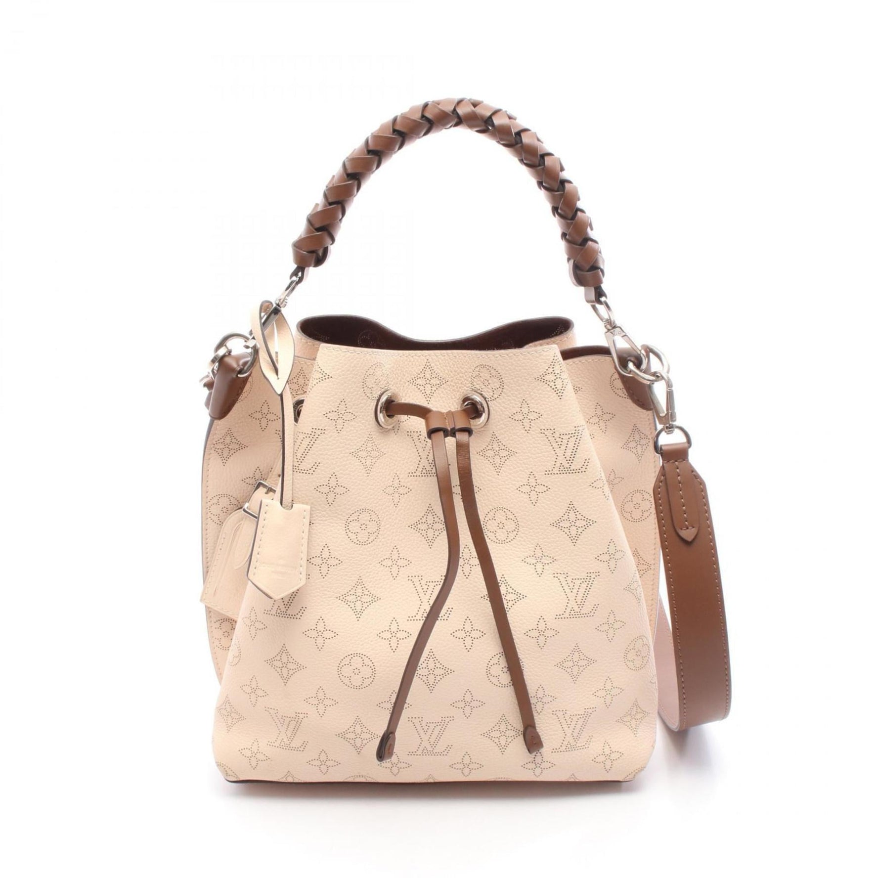 Louis Vuitton Mulia Mahina Creme Handbag, Leather