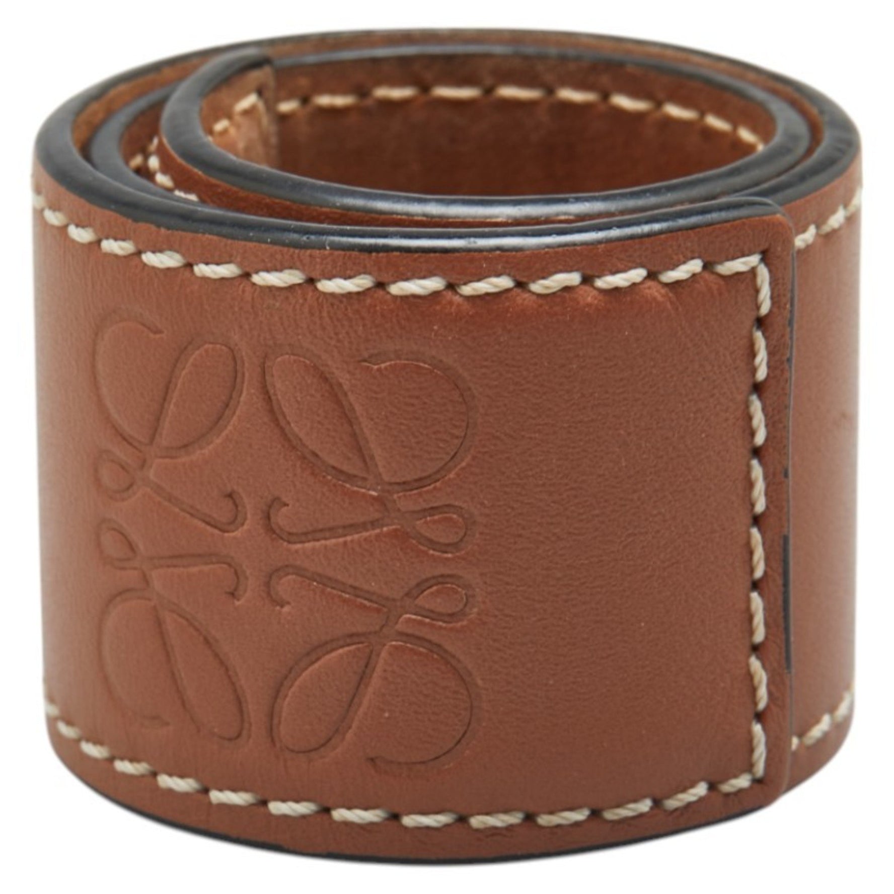 LOEWE Anagram Slap Small Bracelet in Leather