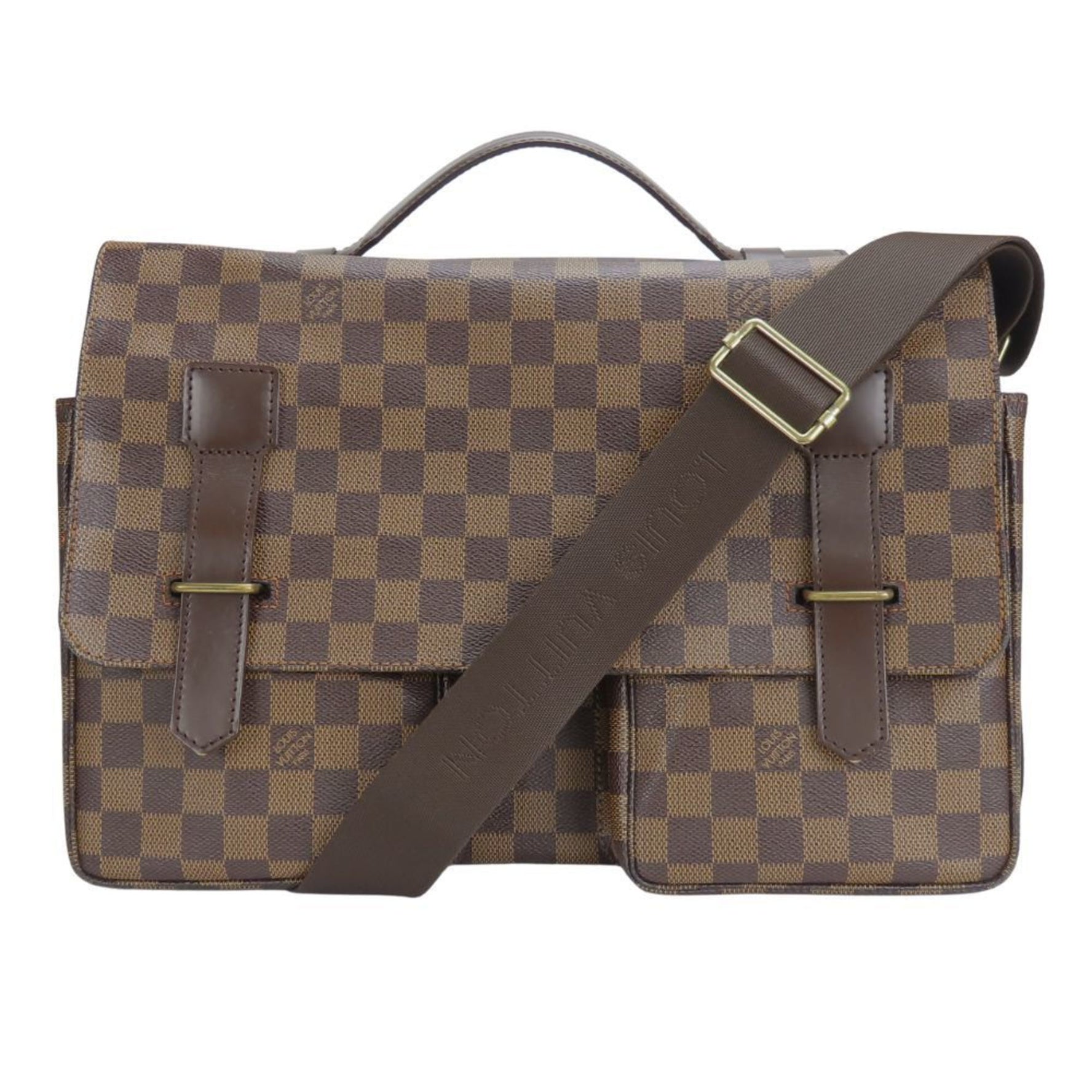 Louis Vuitton Shoulder Bag Broadway Damier Ebene Brown Handbag