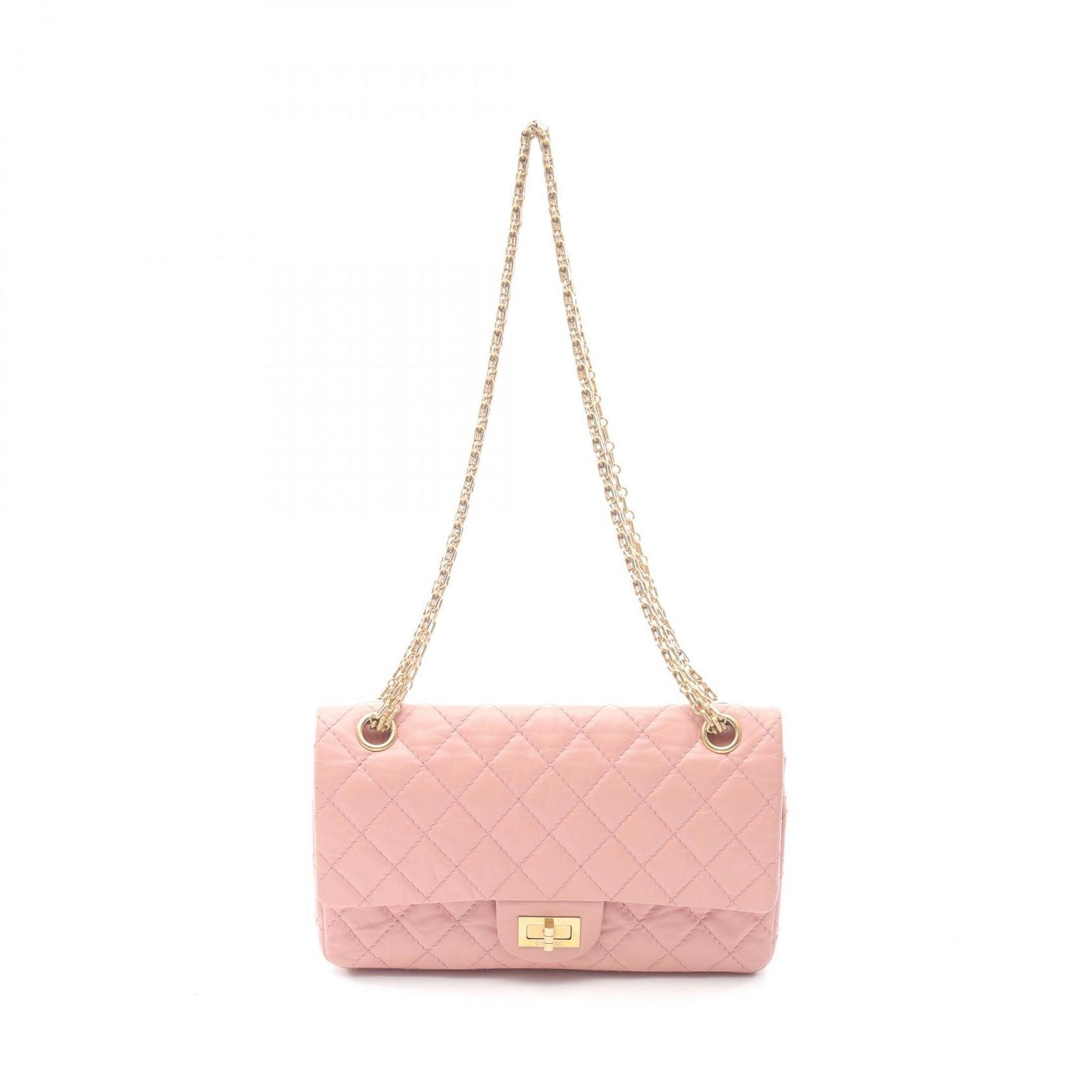 CHANEL 2.55 Matelasse Double Flap Shoulder Bag, Leather