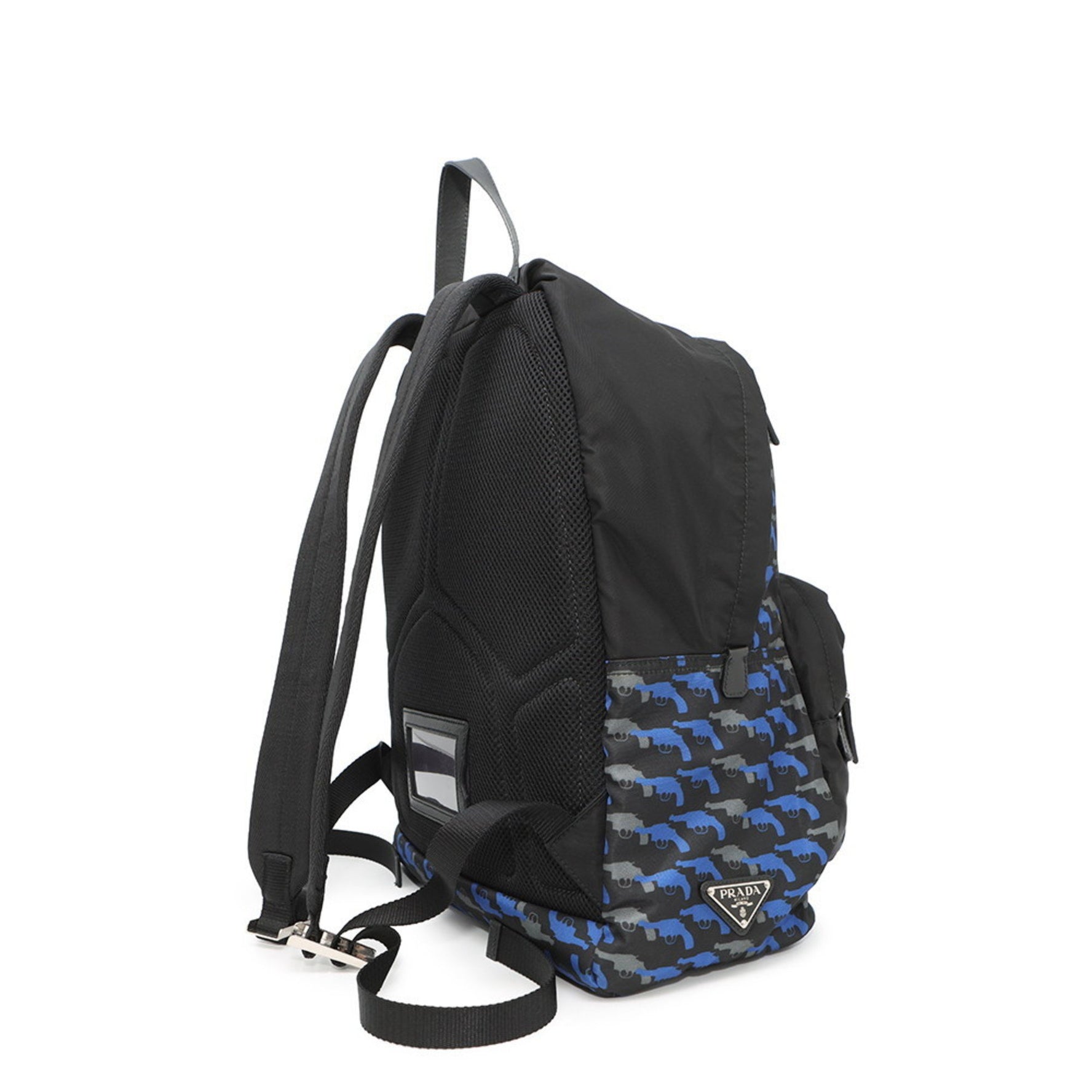 Prada Backpack Pistol Print Nylon Black