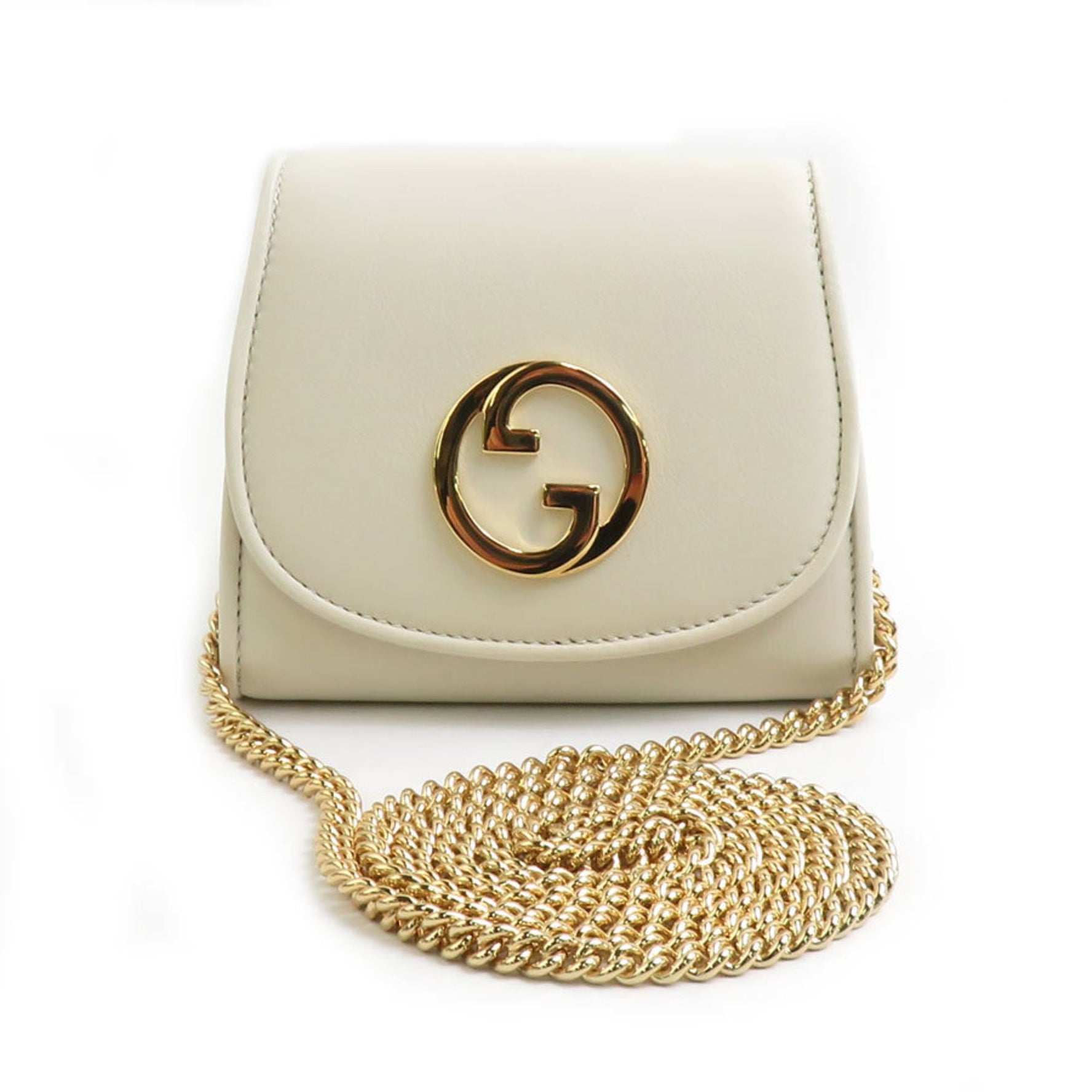 GUCCI Chain Wallet Blondie Leather