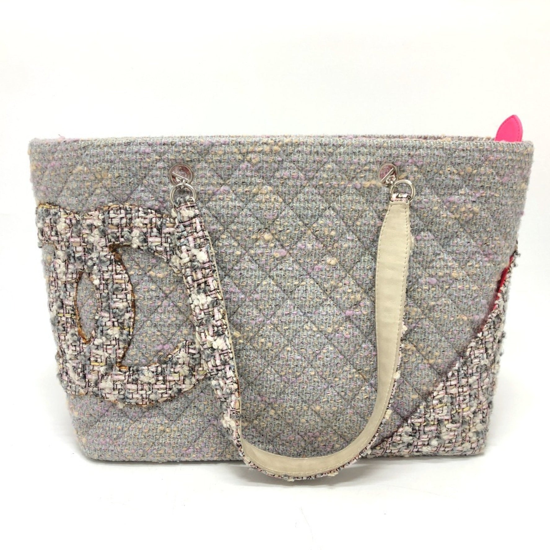 CHANEL CC Coco Mark Cambon Line Large Shoulder Bag/Tote Bag in Tweed