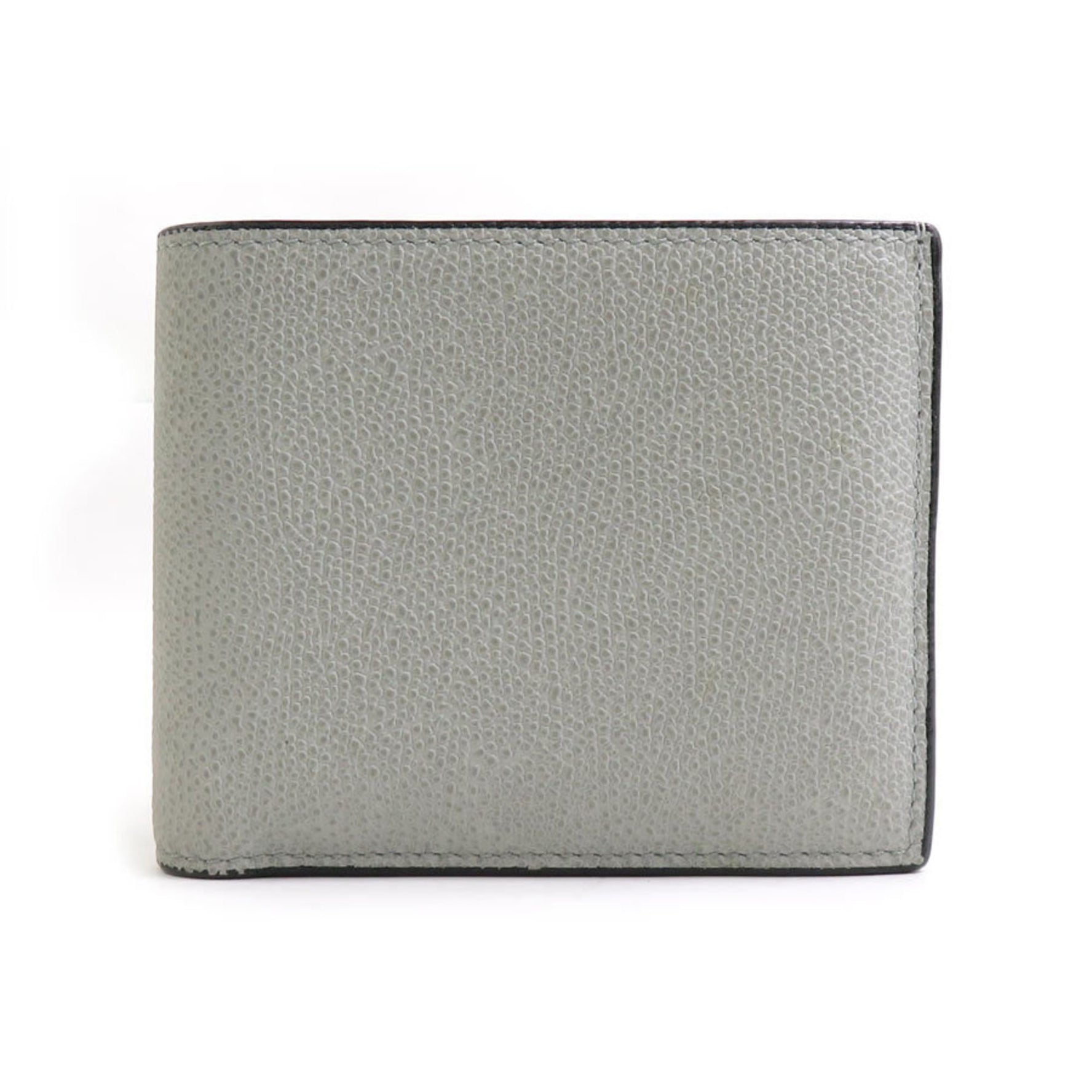 Valextra Bi-fold Wallet Leather Light Grey Men's Women's 56156g