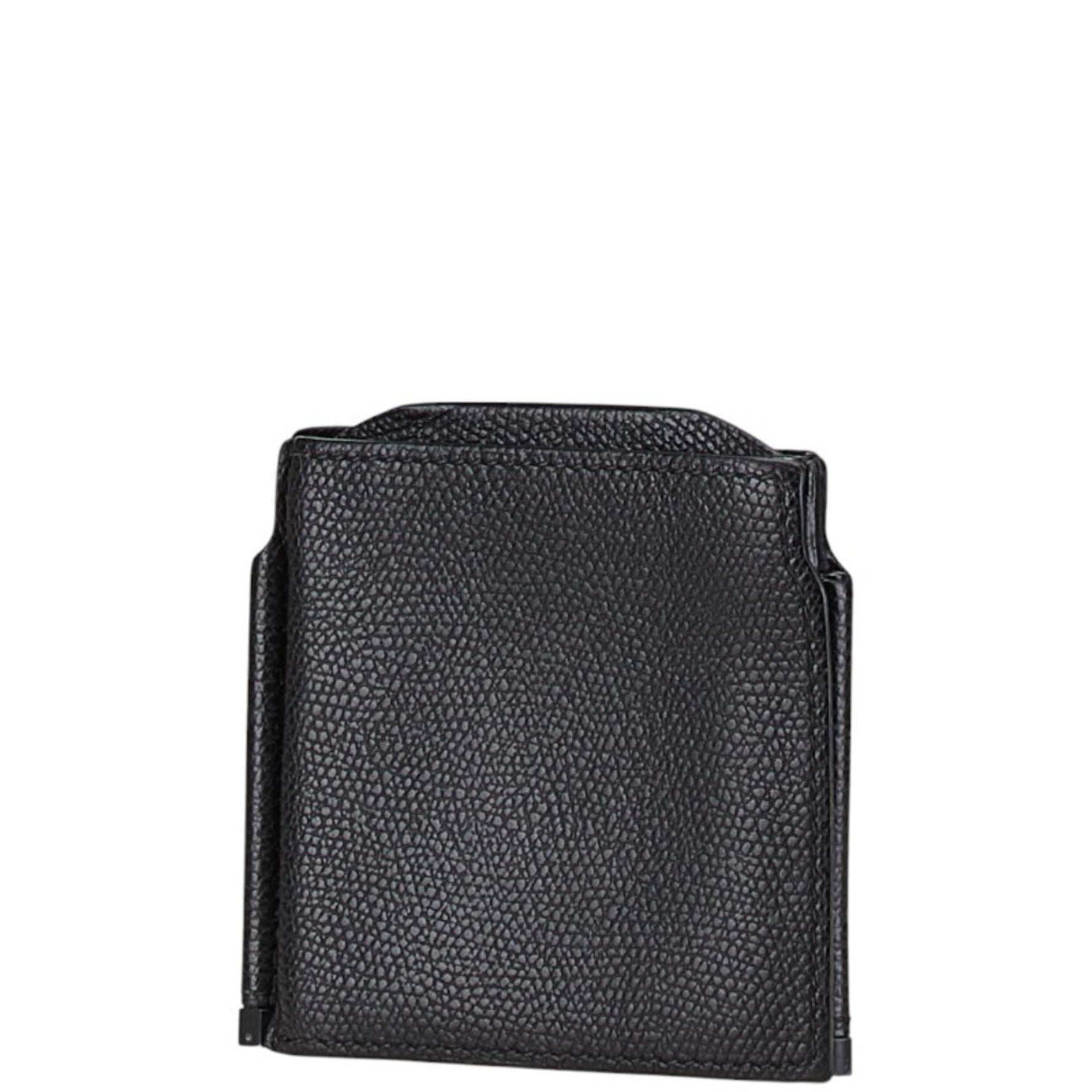 Valextra Money Clip Coin Case Leather