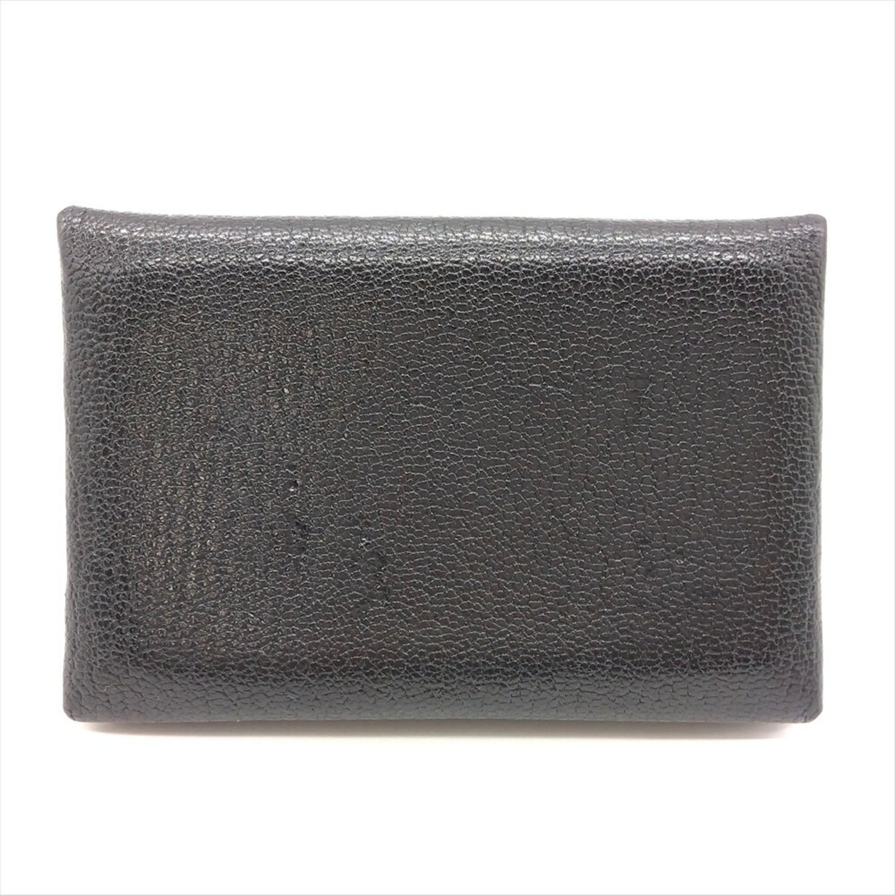 Hermes Calvi Card Case Chevre Z Stamp Black