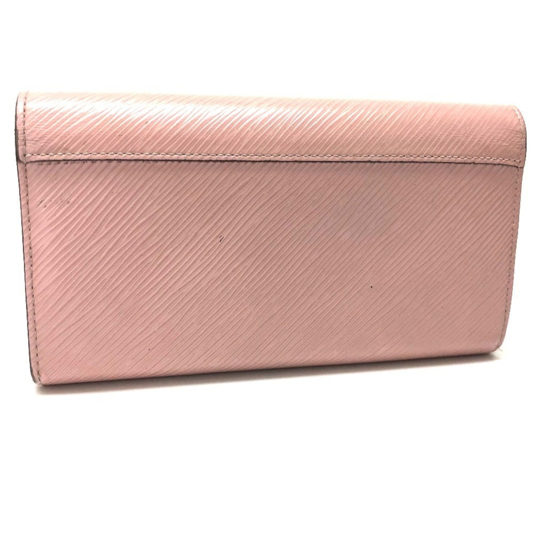 Louis Vuitton Epi Portefeuille Twist Bi-fold Long Wallet Leather Rose Ballerine