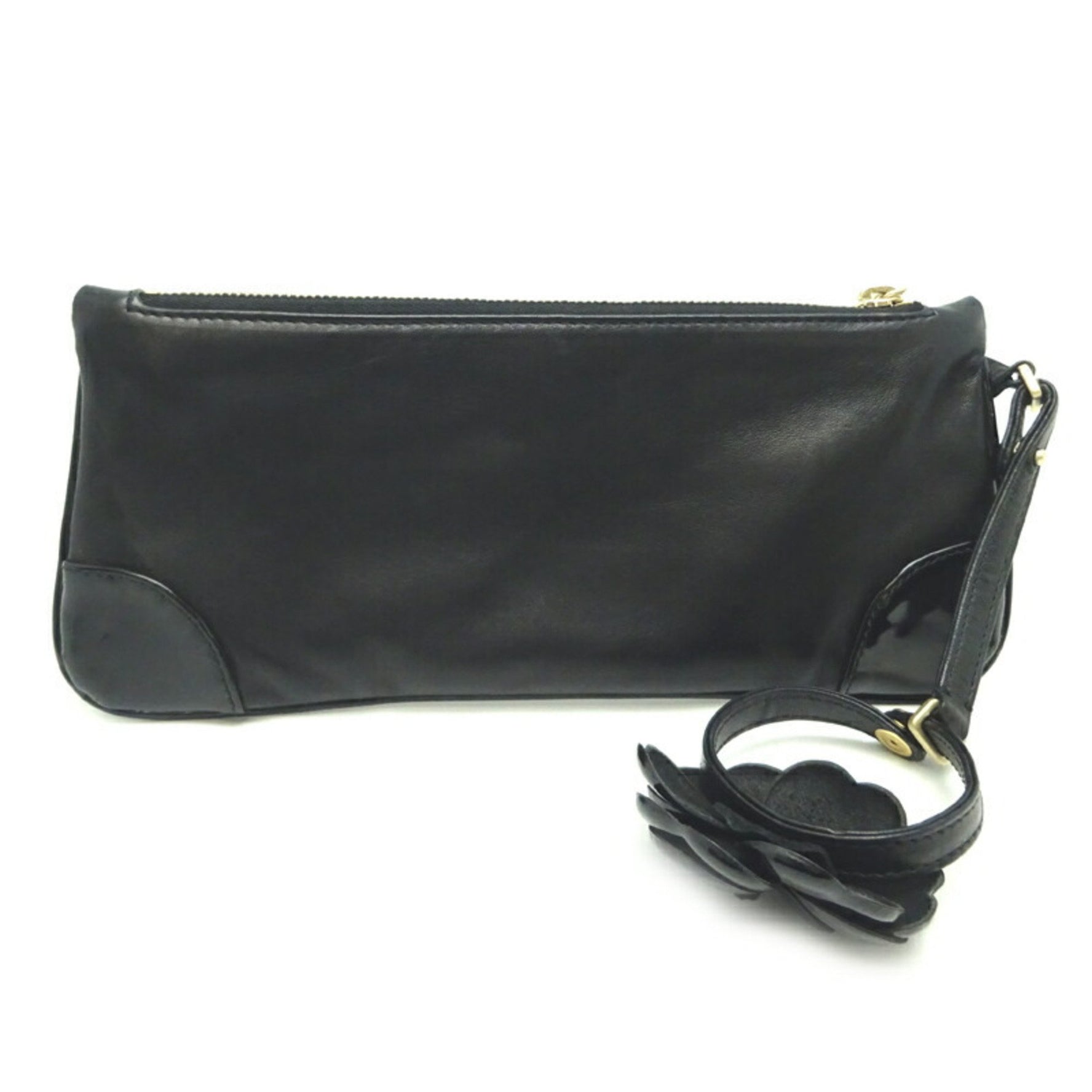 Chanel Camellia Pouch and Men's Handbag Leather