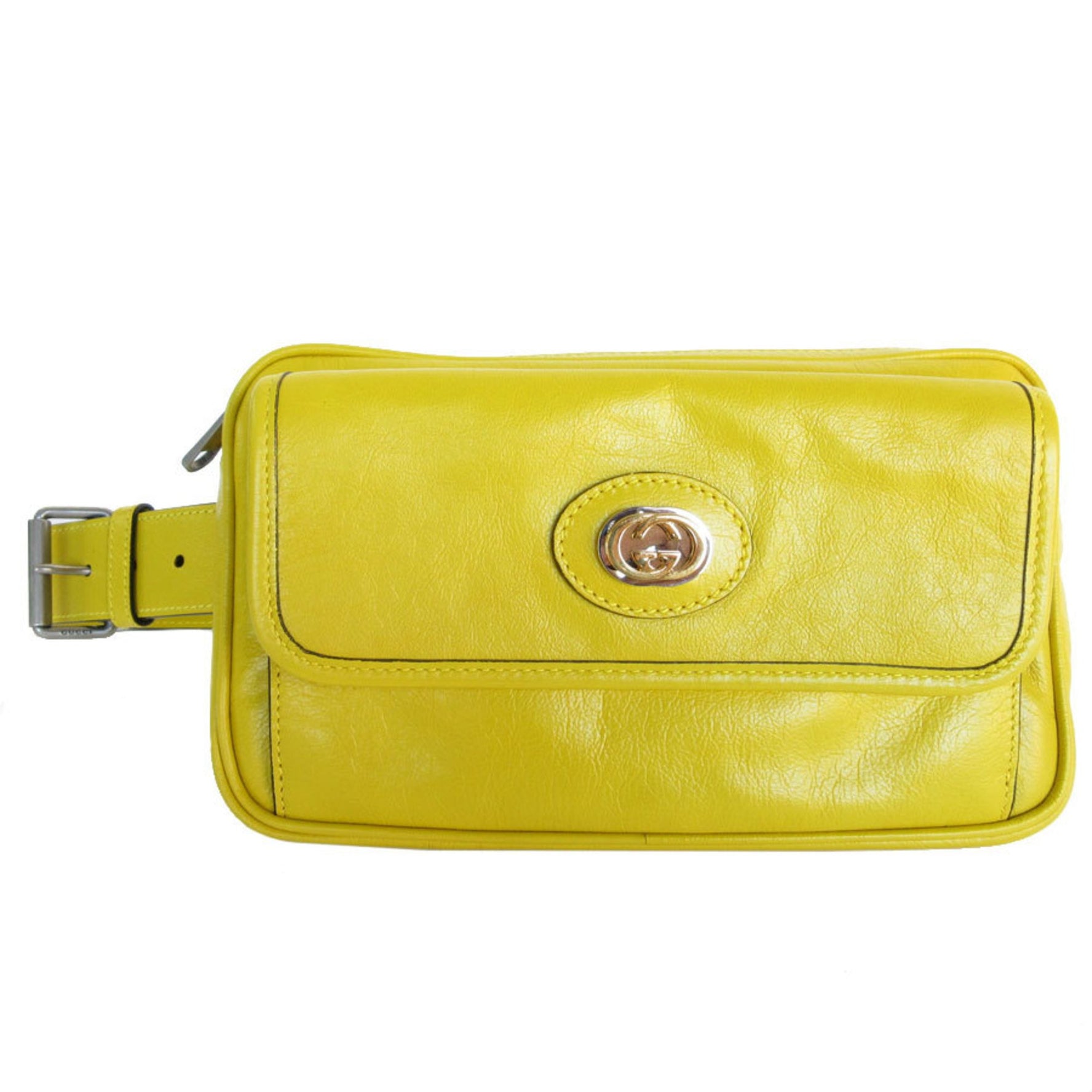 GUCCI waist bag belt leather ladies