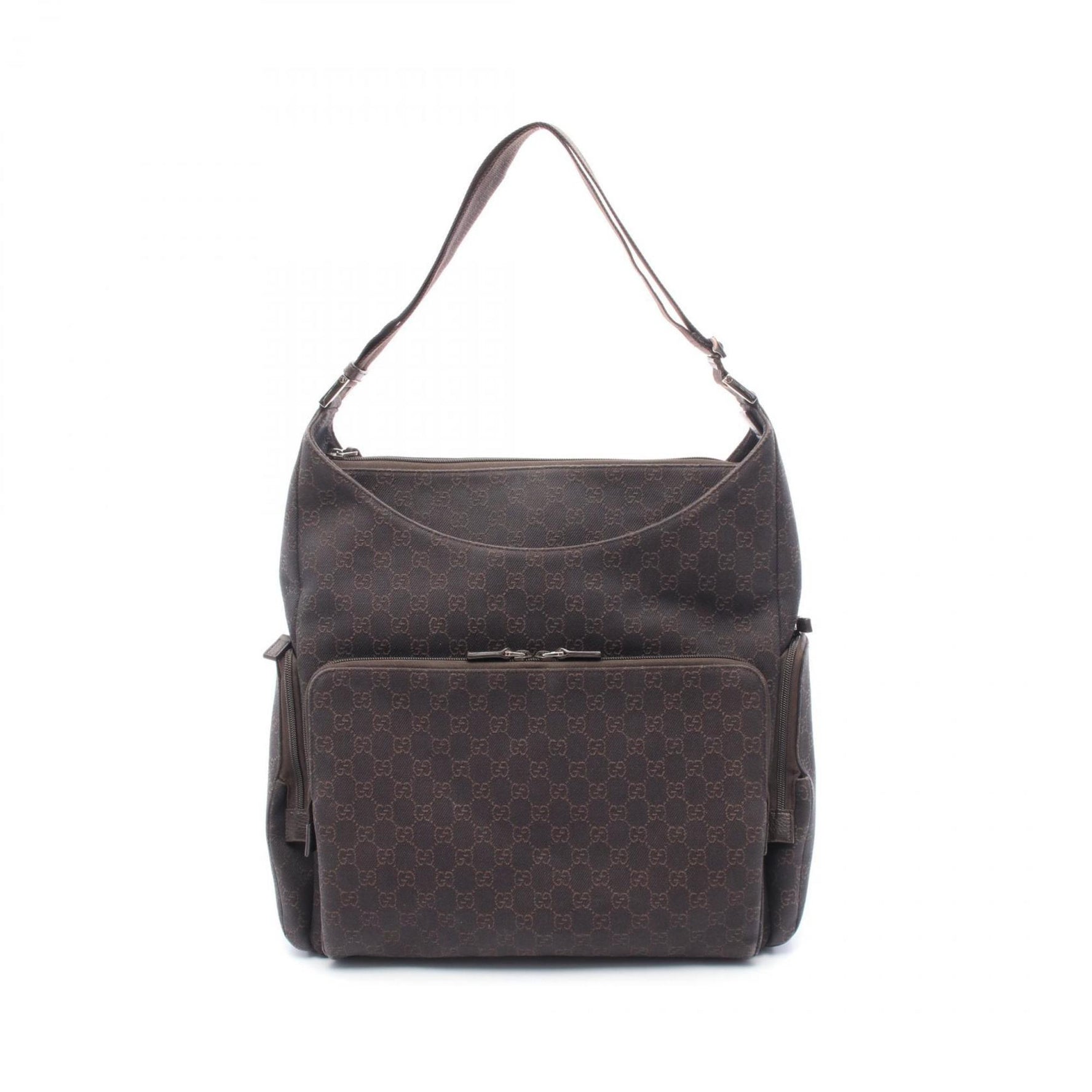 GUCCI GG pattern shoulder bag canvas leather ladies