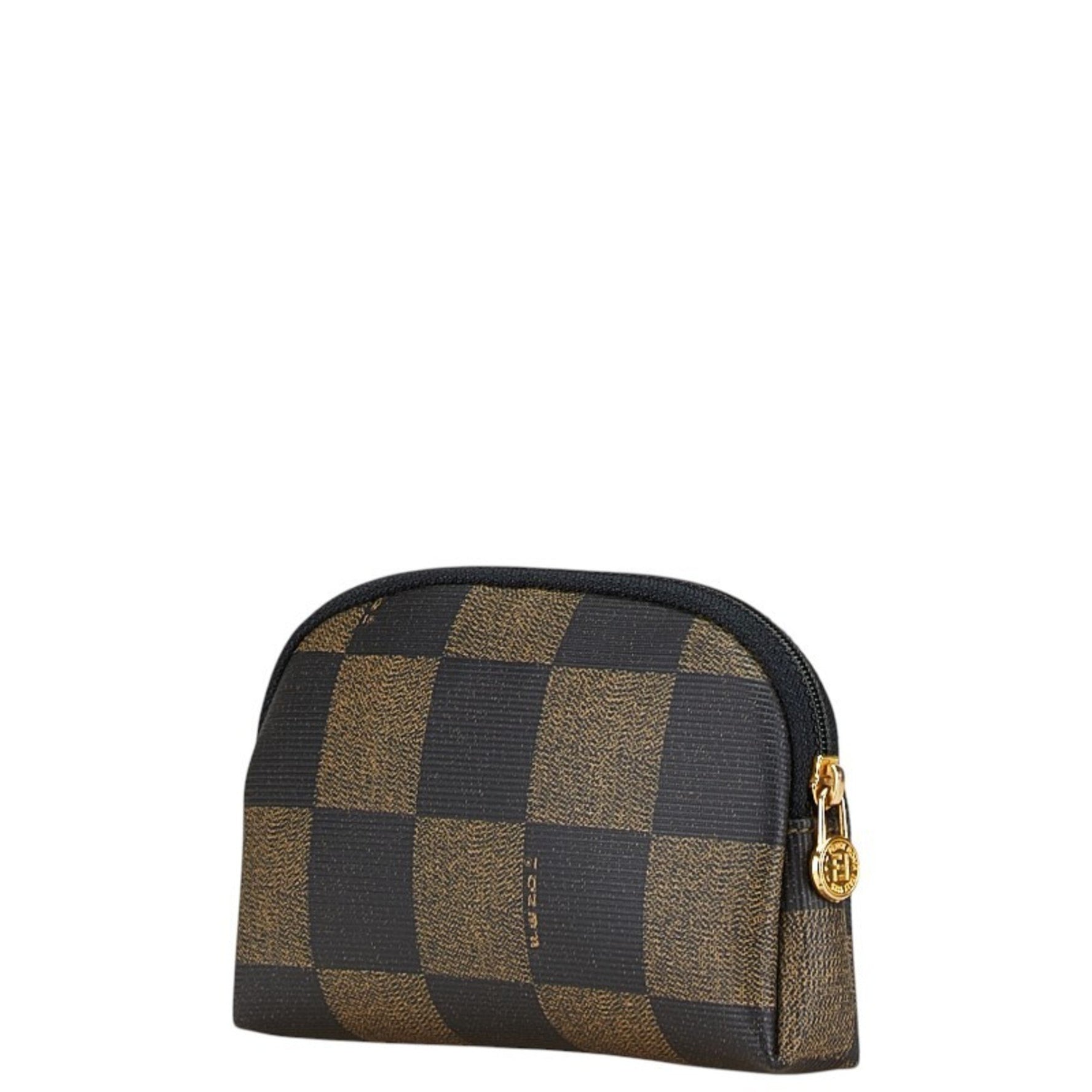 FENDI Pecan Pouch Khaki Black PVC