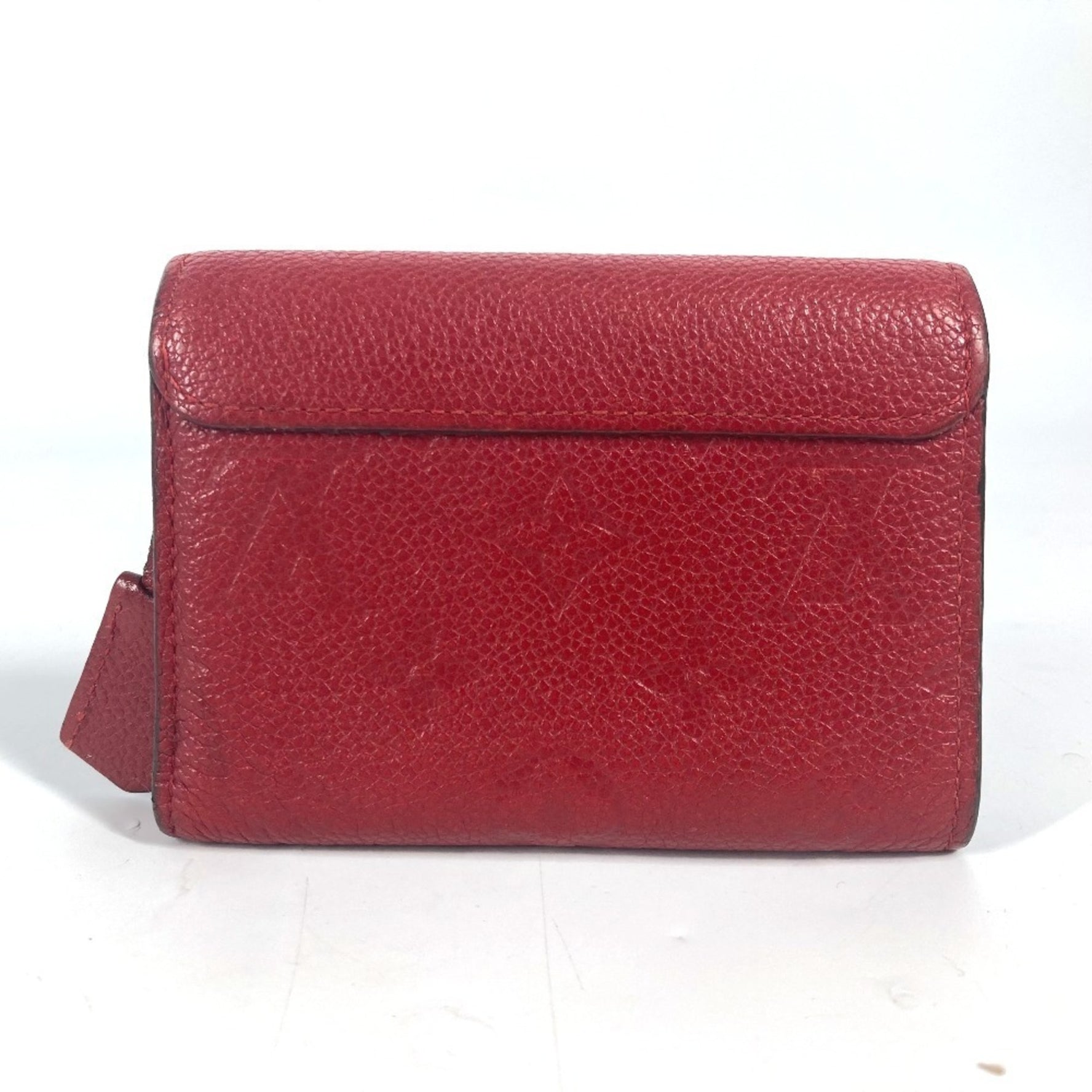 Louis Vuitton Monogram Empreinte Portefeuille Pont Neuf Compact Wallet Tri-fold Leather Cerise Red