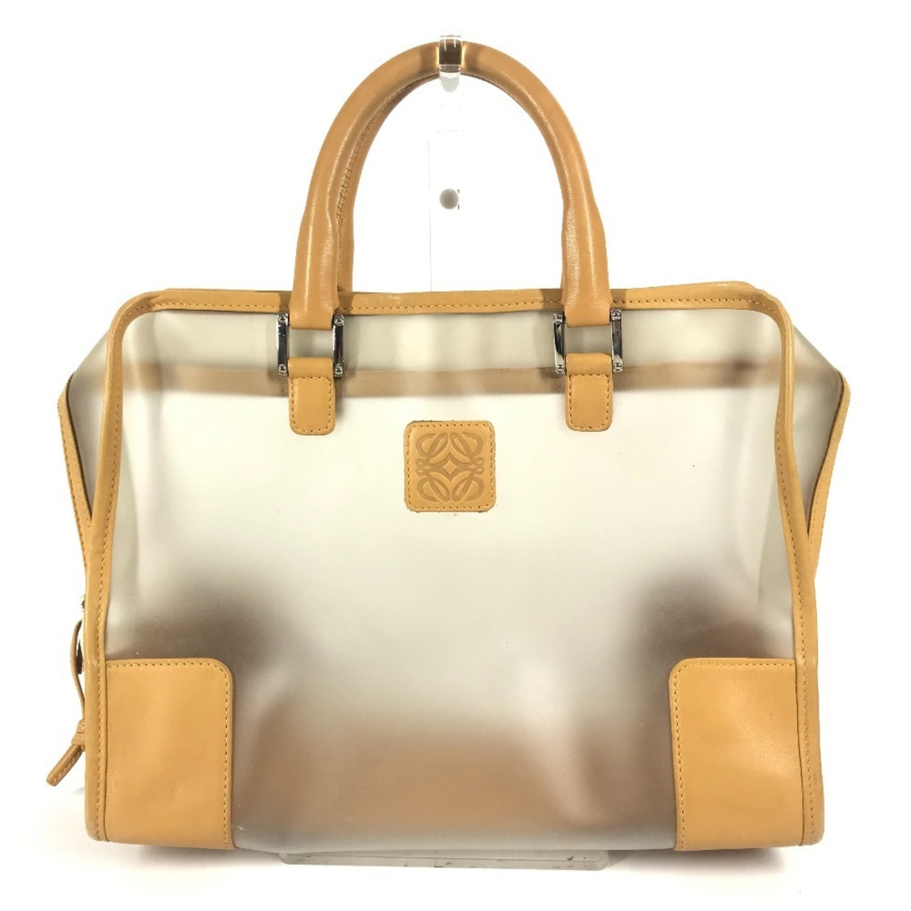 LOEWE Anniversary Limited Edition Mini Boston Bag Amazona Logo Handbag Vinyl Leather