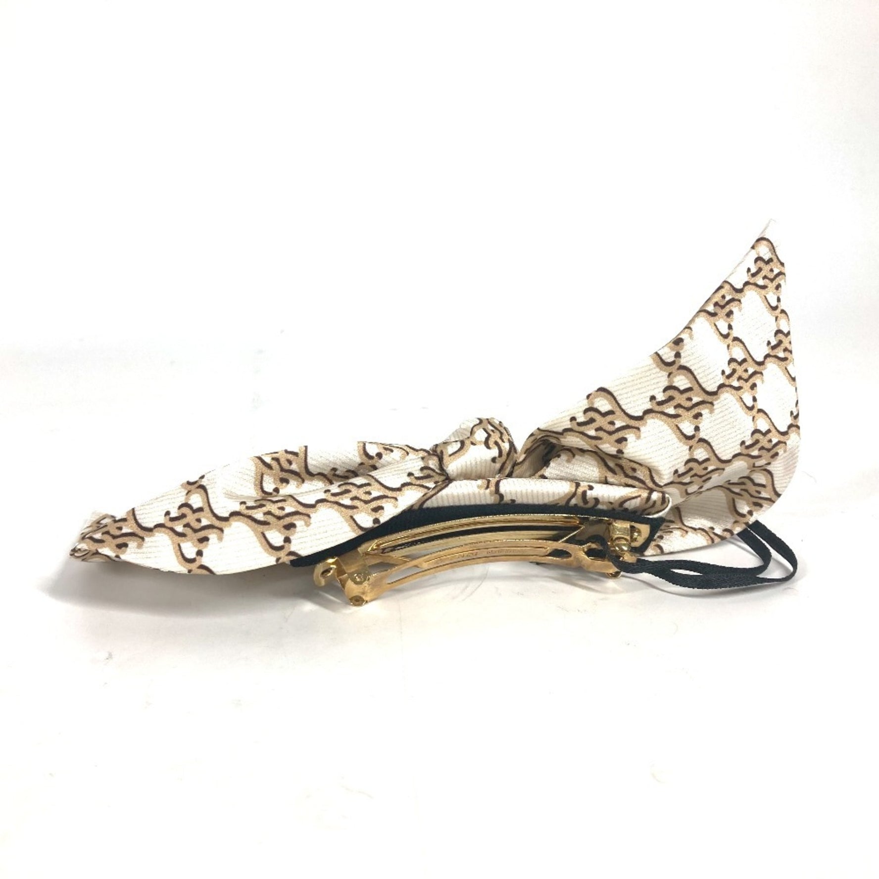 FENDI Ribbon Hair Clip Barrette Silk