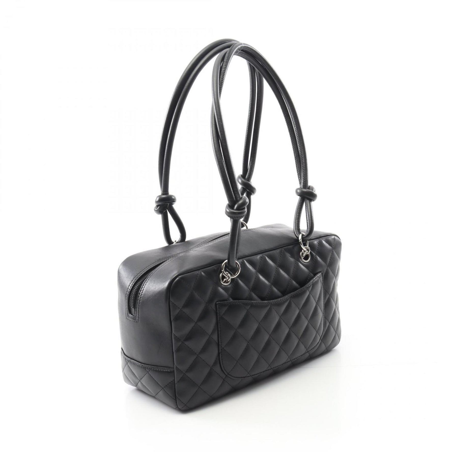 CHANEL Cambon Bowling Bag, Shoulder Leather Patent Leather