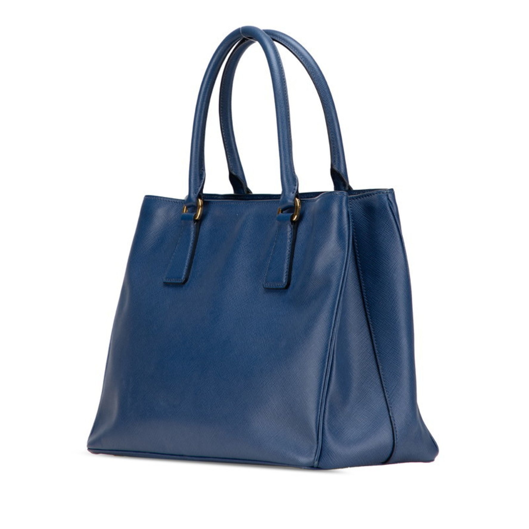 Prada Triangle Logo Plate Handbag/Shoulder Bag, Saffiano Leather