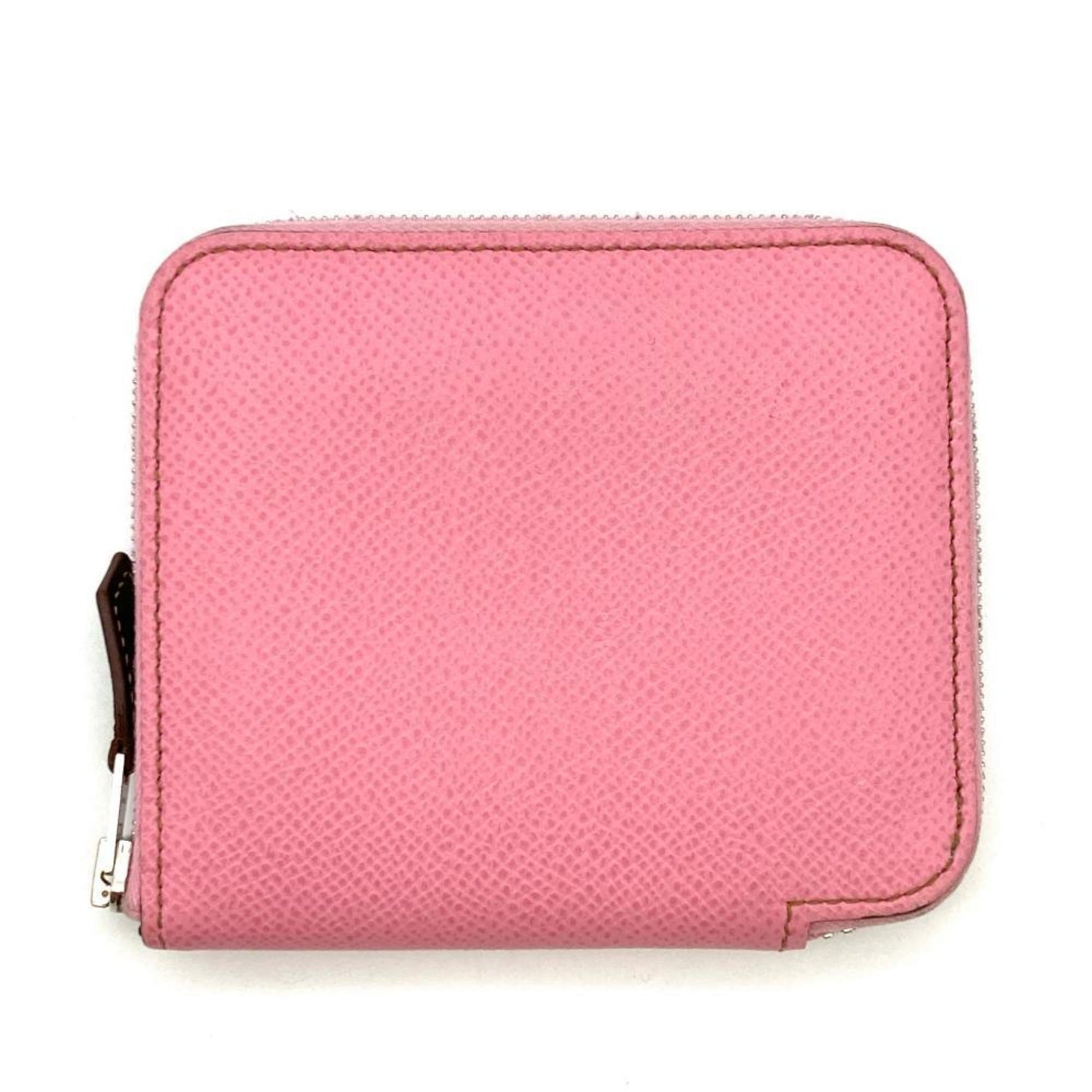 Hermes Azap Compact Silk In Coin Case Epsom Z Stamp Rose Confetti Pink