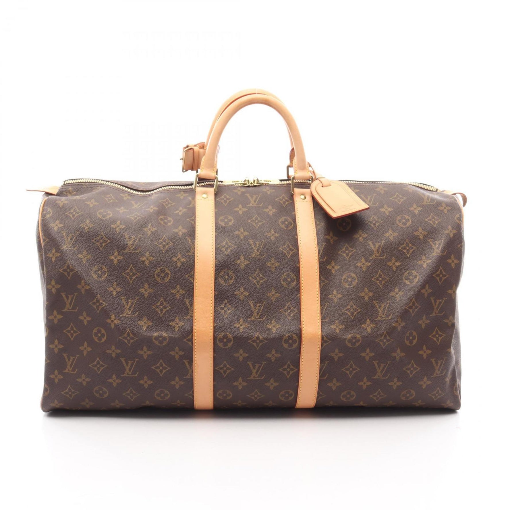 Louis Vuitton Keepall 55 Boston Bag, Coated Canvas and Leather, Monogram, Men's