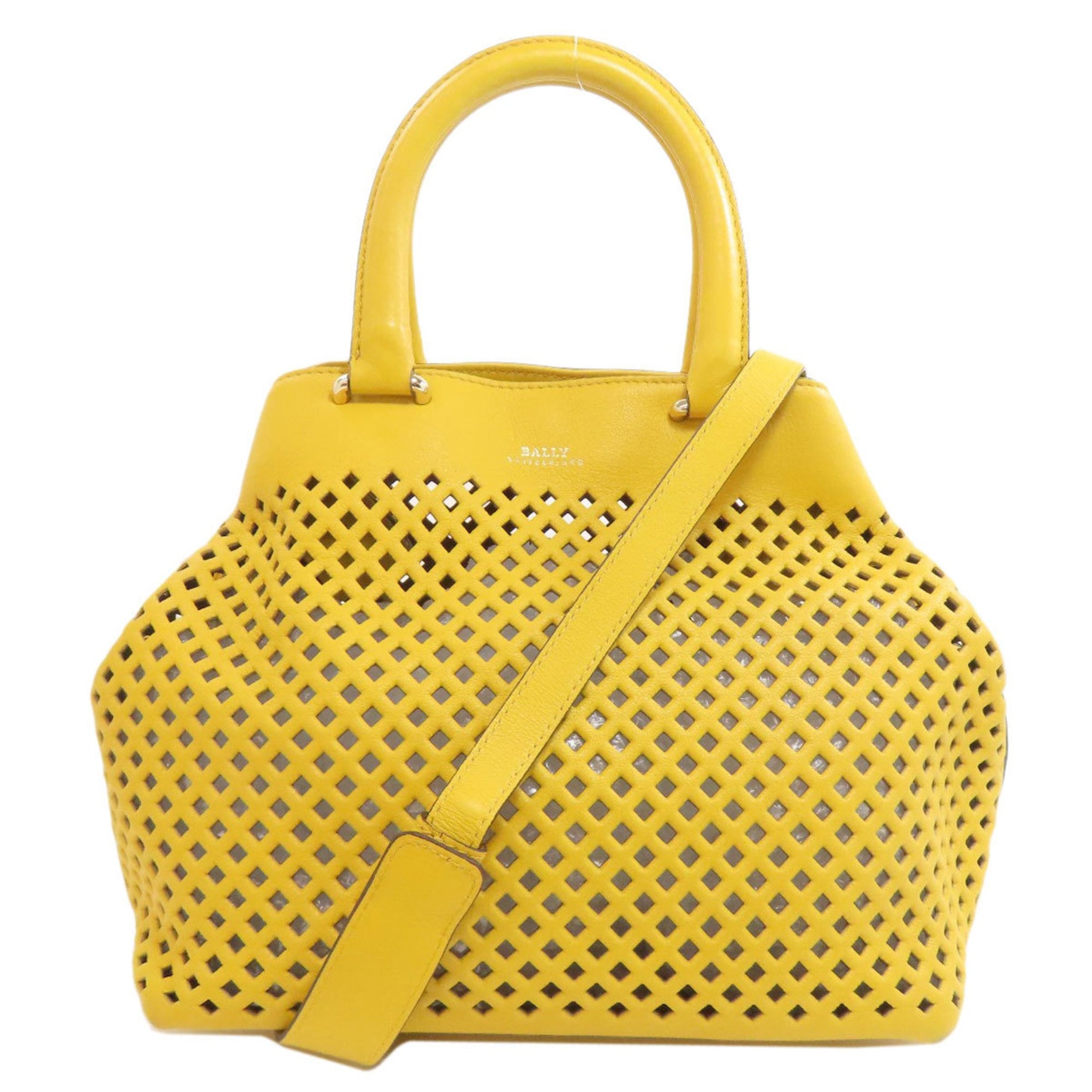 BALLY Punching Handbag Leather