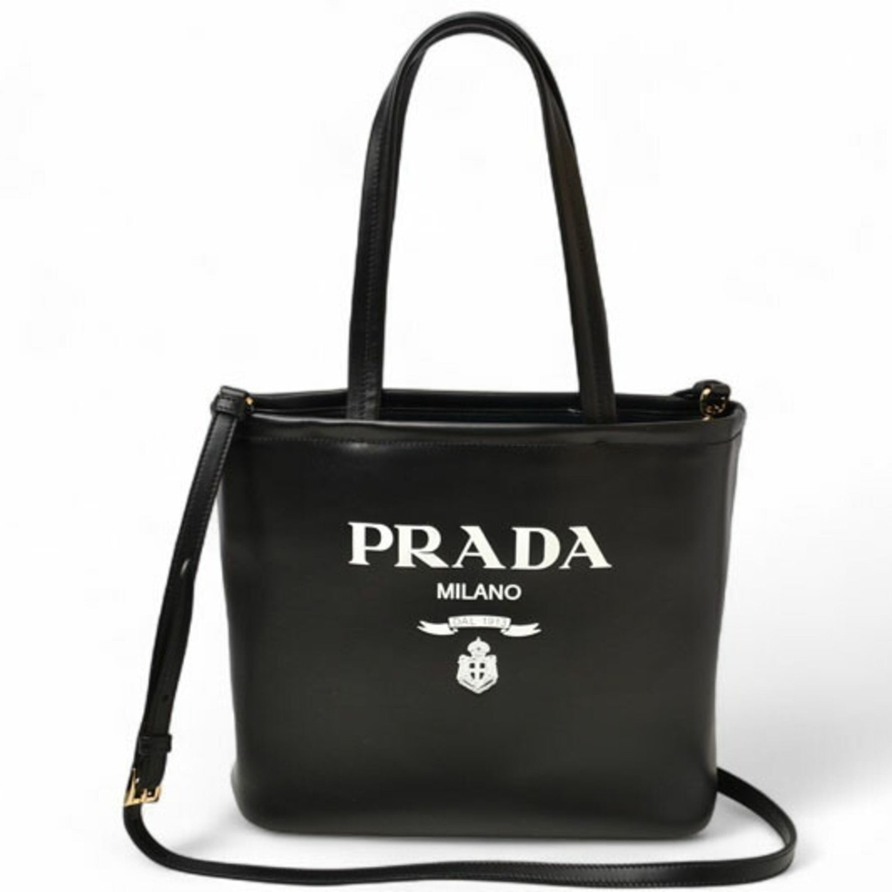 Prada tote/shoulder bag, in soft calf leather with strap.