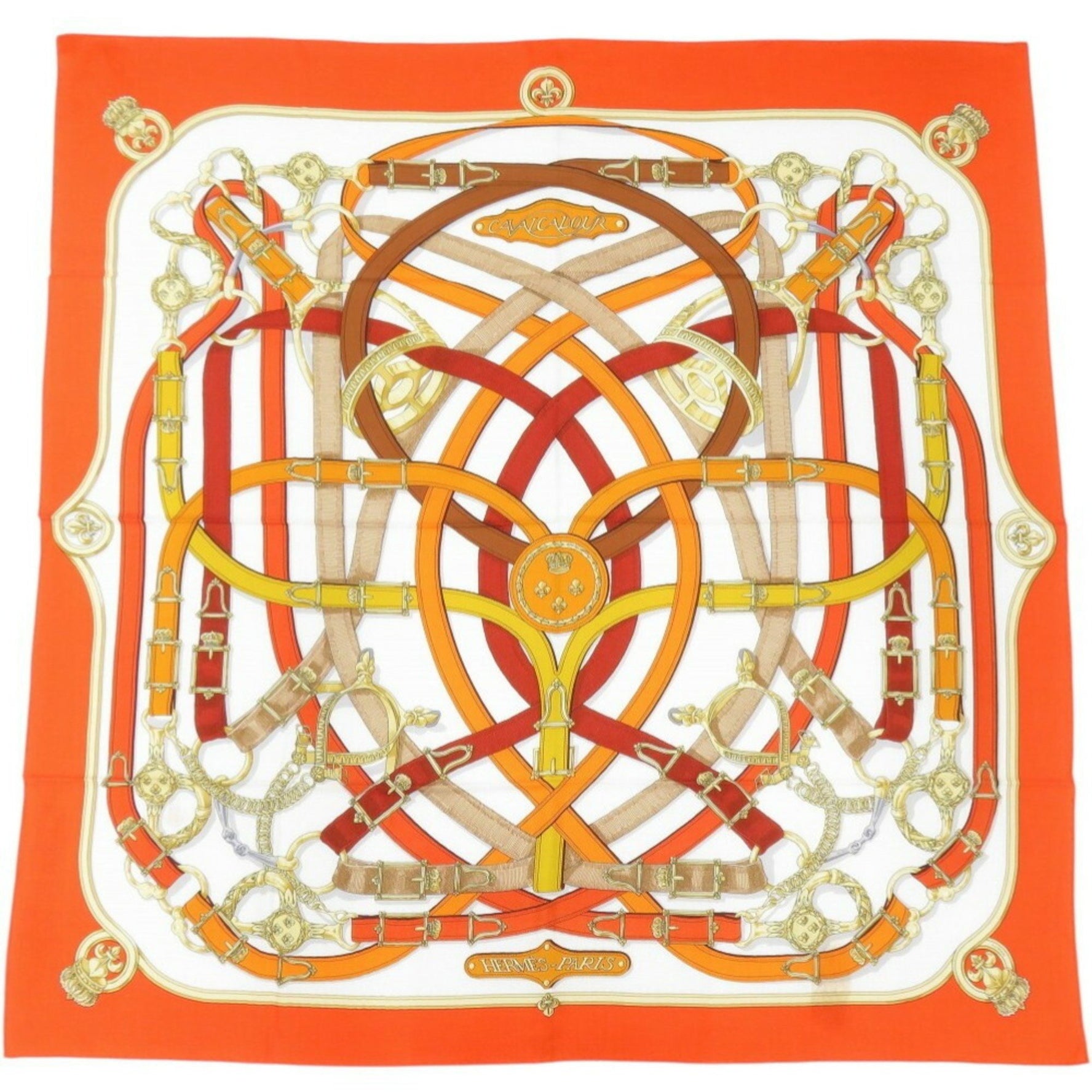 Like new Hermès Carre Jean 140 CAVALCADOUR cashmere and silk multicolor scarf/muffler