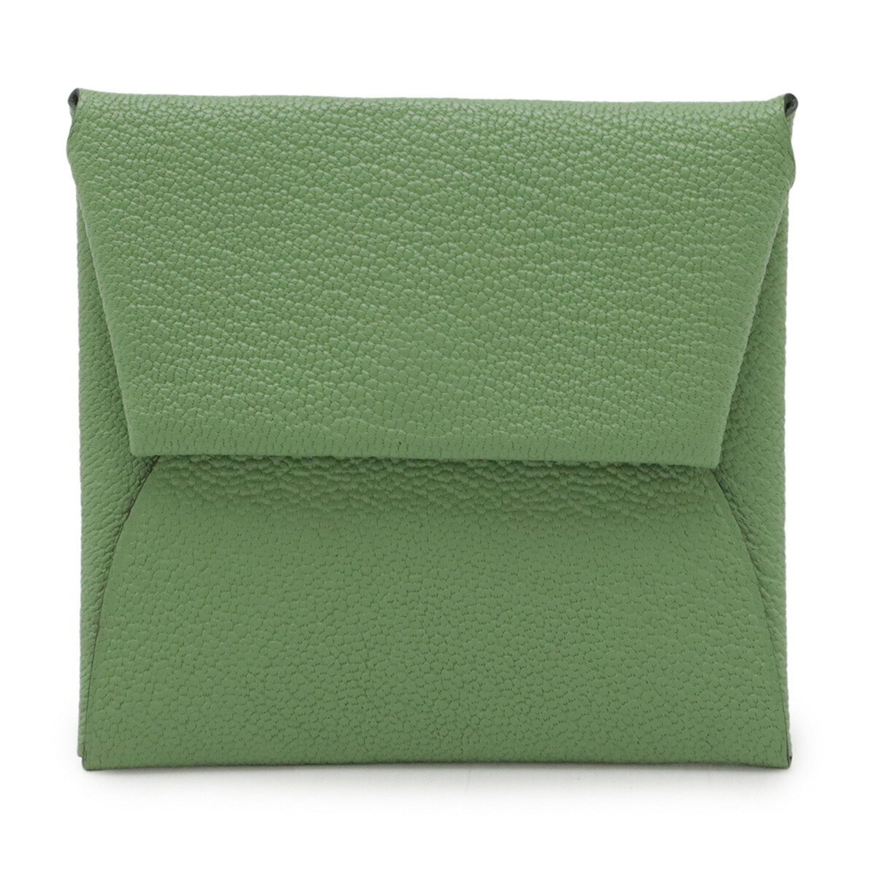HERMES Bastia Coin Case/Purse in Chevre Leather with Cricket Mint Green Emblem