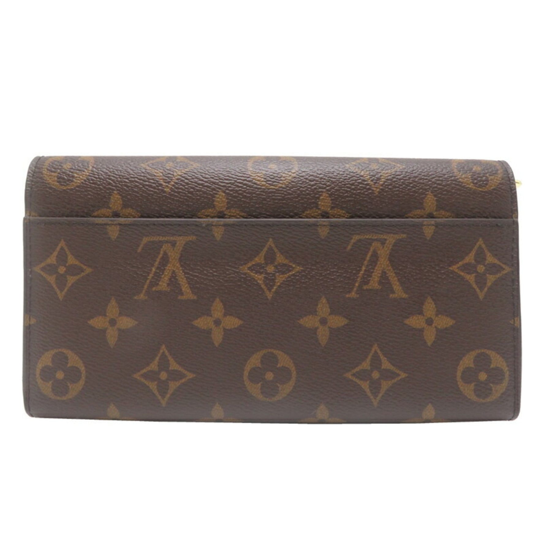 Louis Vuitton Portefeuille Sarah Long Wallet with Initials "K.F." and Men's, Monogram Fuchsia