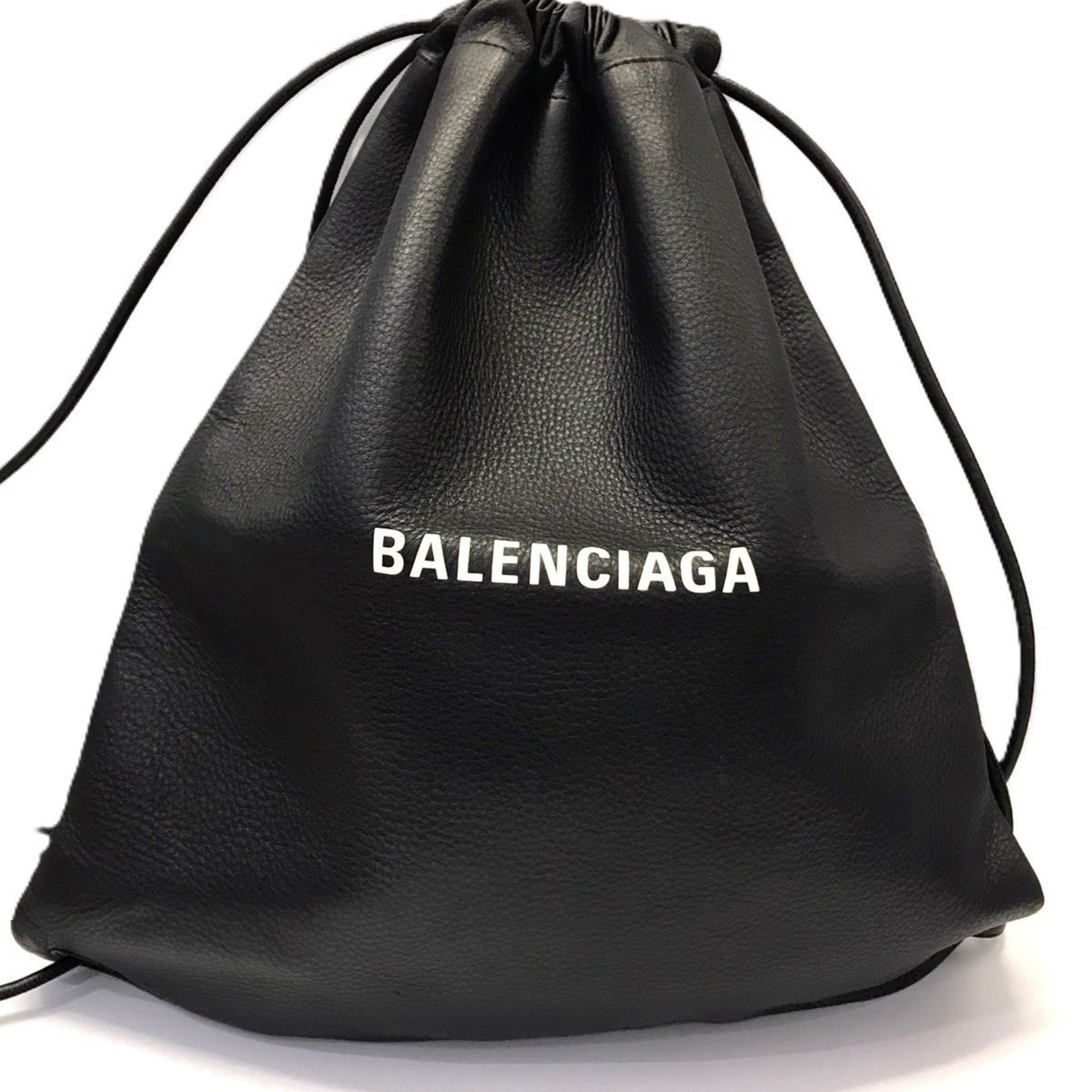 Balenciaga Everyday Drawstring Leather Backpack in