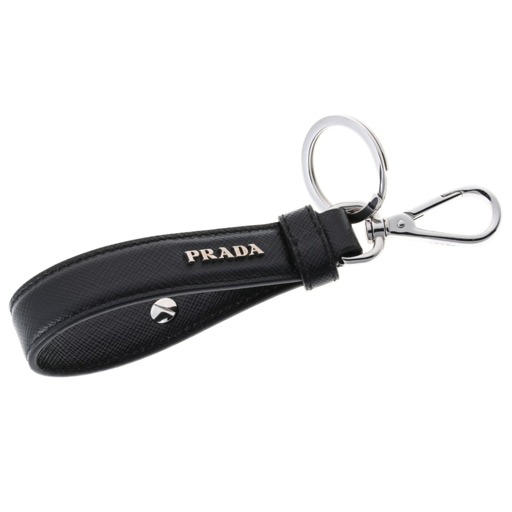 PRADA Saffiano Leather Key Ring