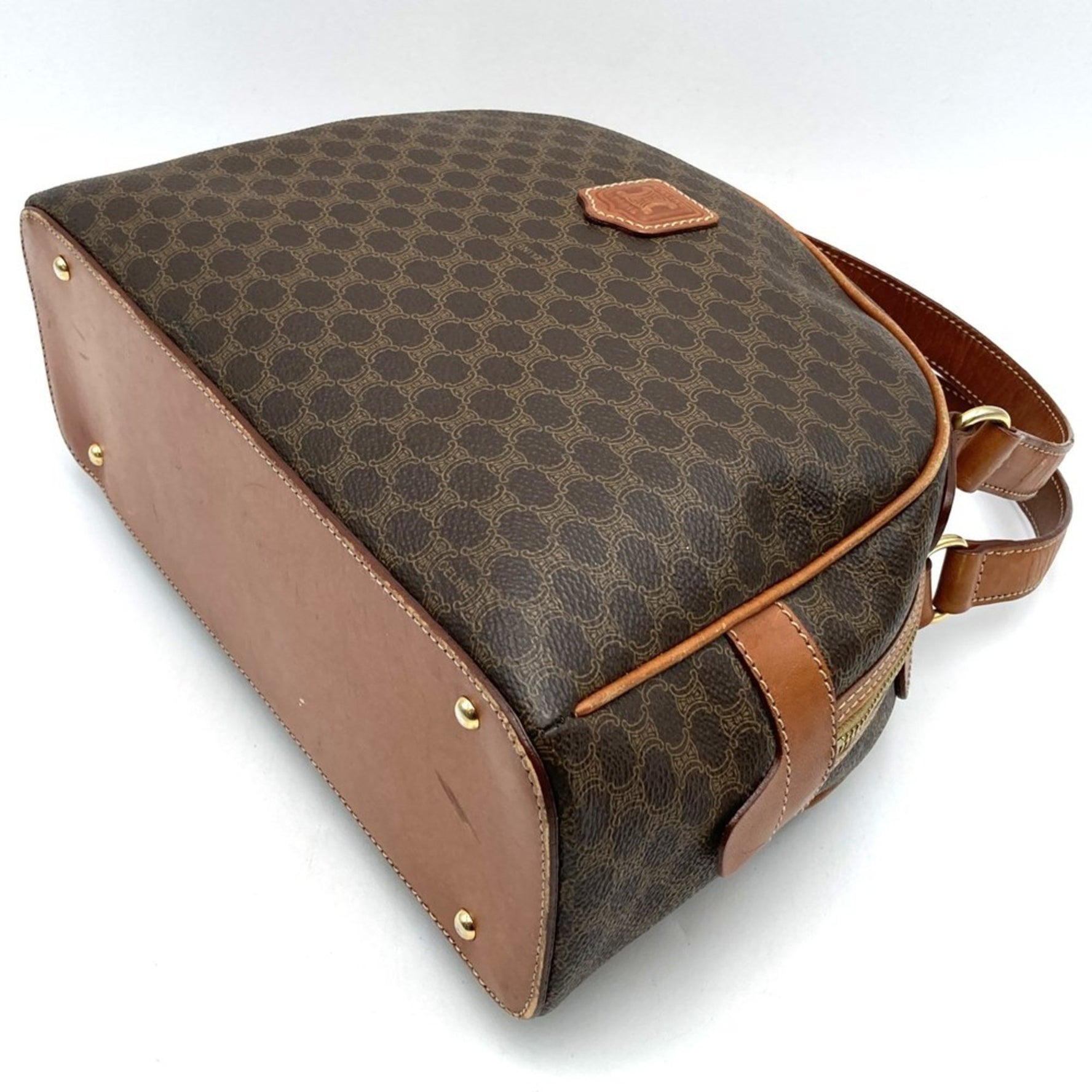 CELINE 1 Macadam Handbag Retro Leather Men's
