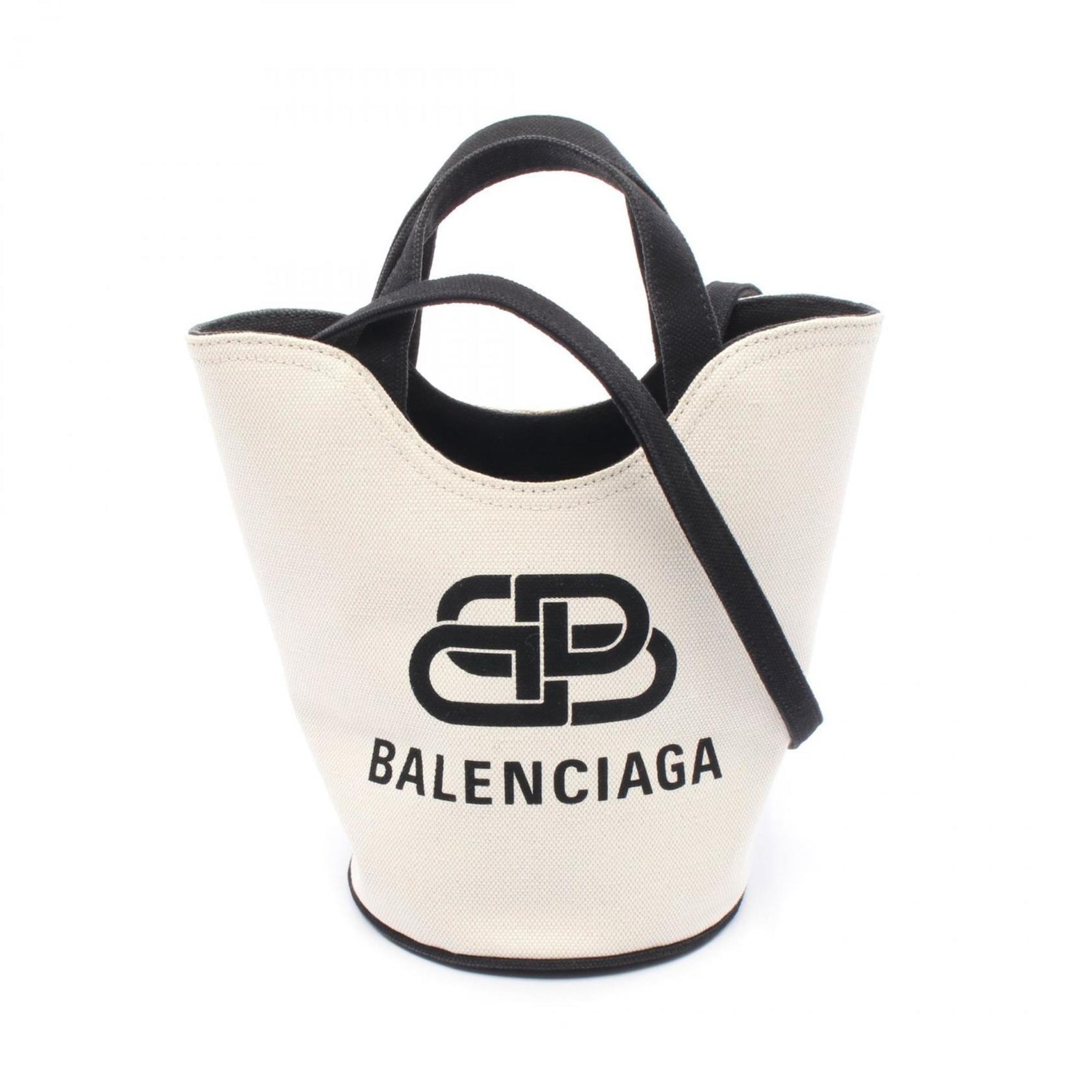 Balenciaga Wave XS Handbag, Canvas, White/Black