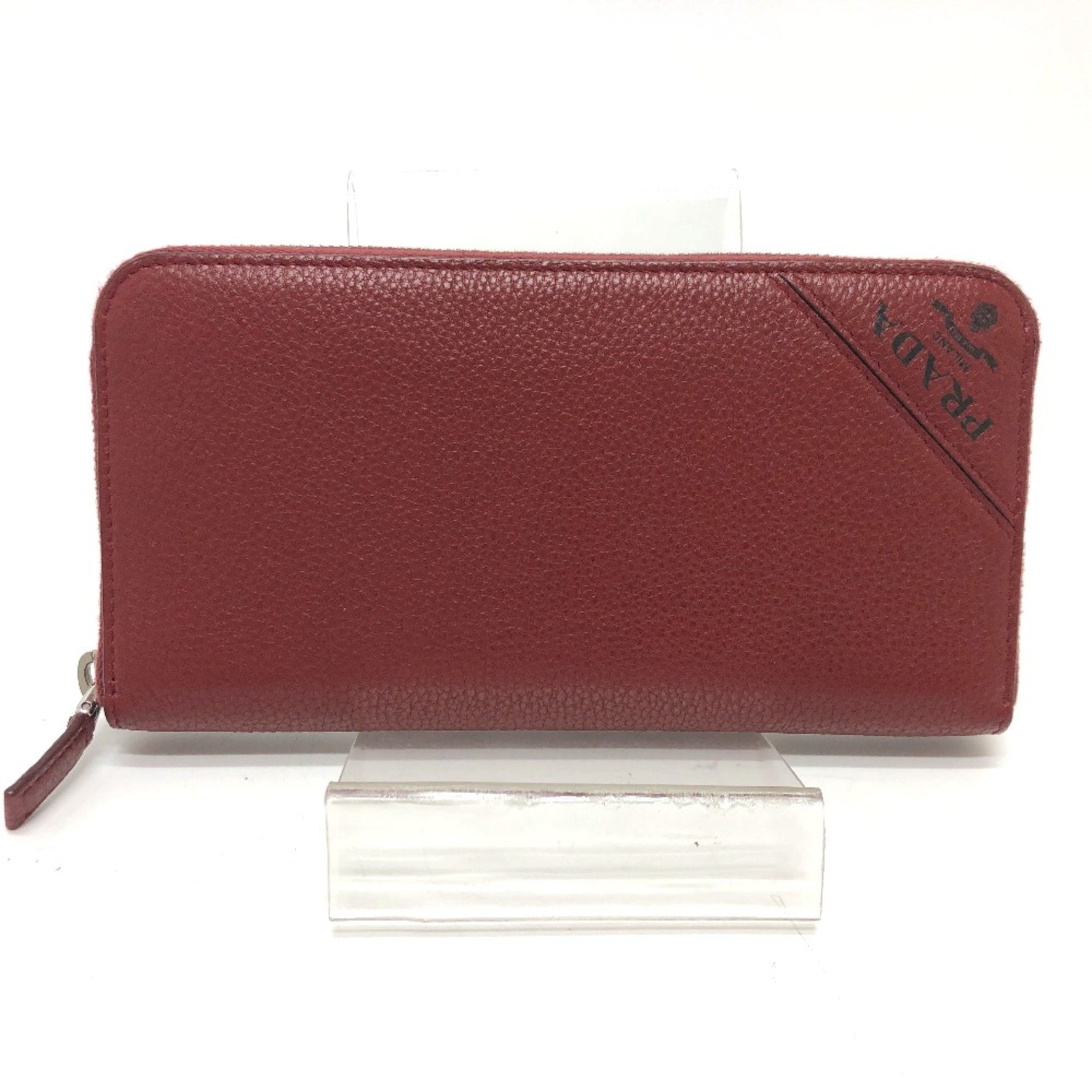 PRADA Logo gradient Wallet Long Wallet RedBased SilverHardware