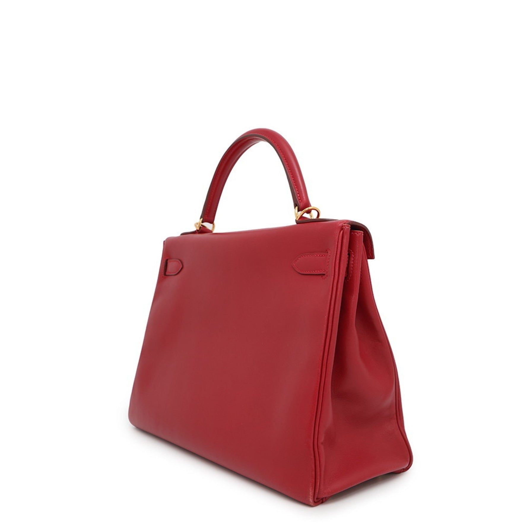 Hermes handbag Kelly 32, in-stitched, Rouge vif box calf, X-stamped, shoulder bag