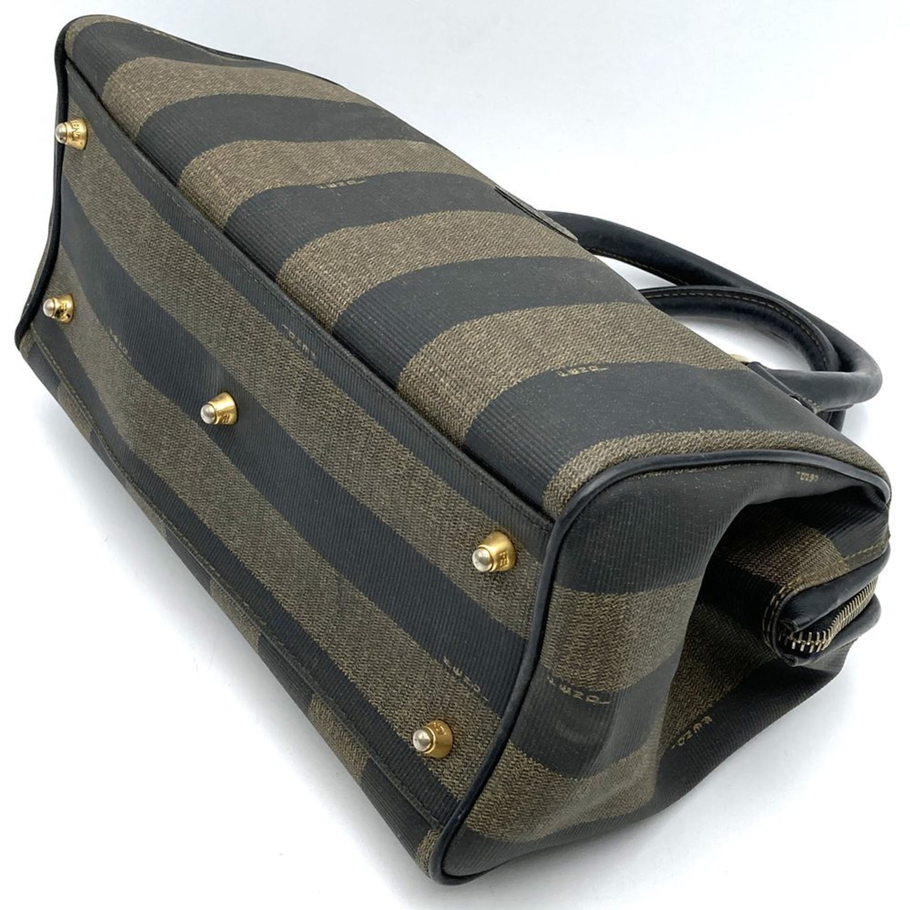 FENDI Boston bag handbag brown leather ladies