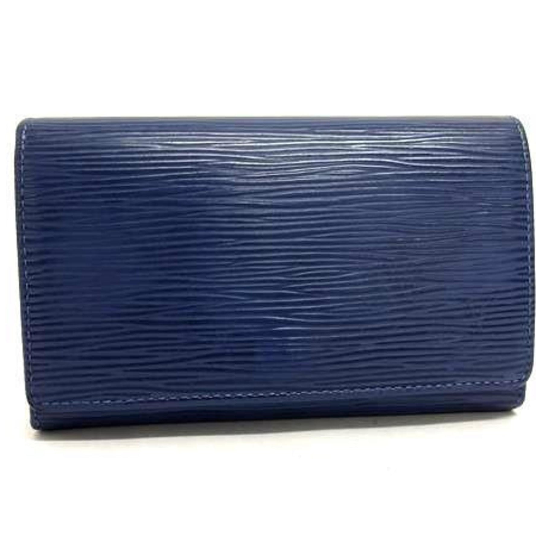 Louis Vuitton Bi-fold Wallet Epi Portefeuille Tresor Mokey Leather Men's L-Shape