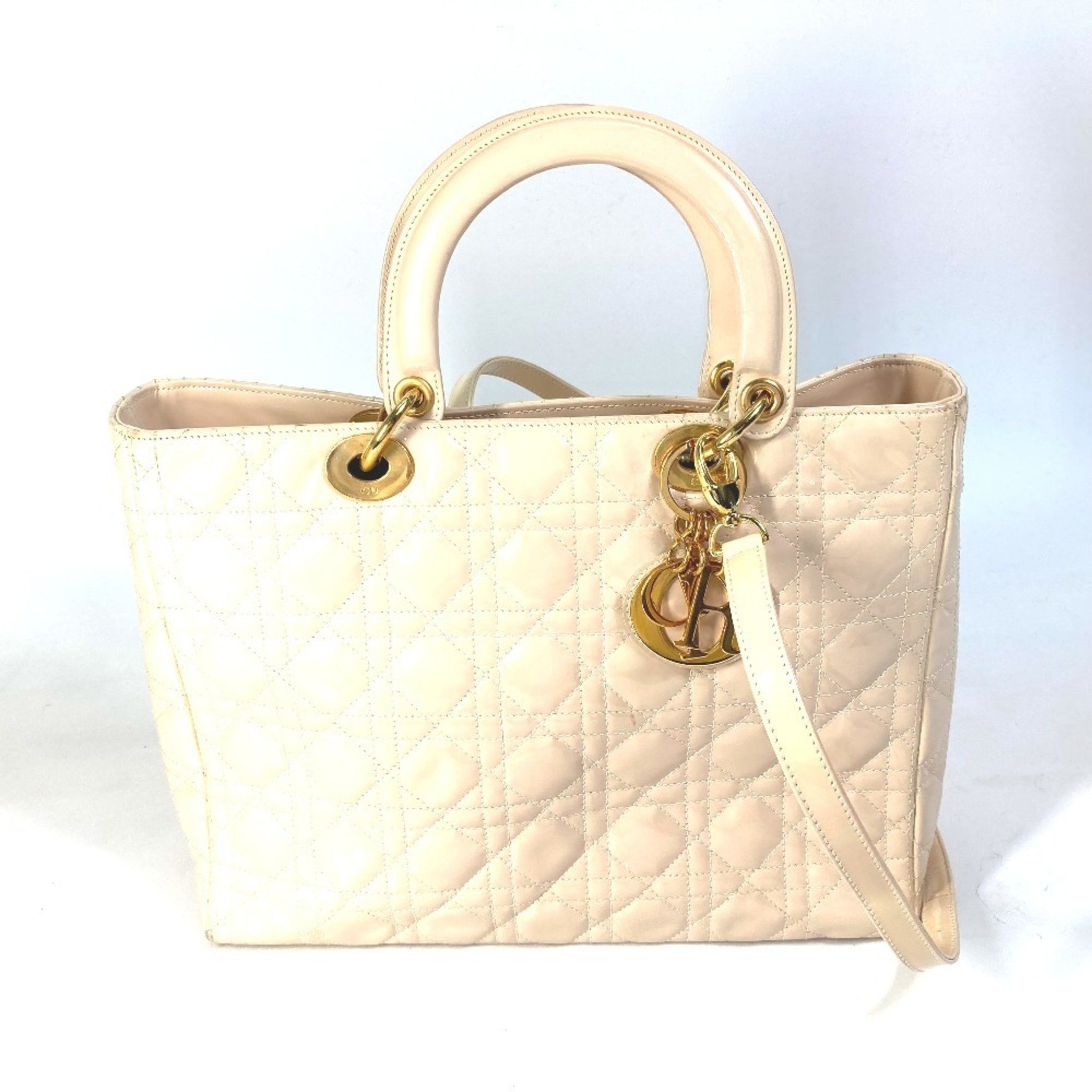 Christian Dior Dior Lady Cannage Shoulder/Handbag in Patent Leather