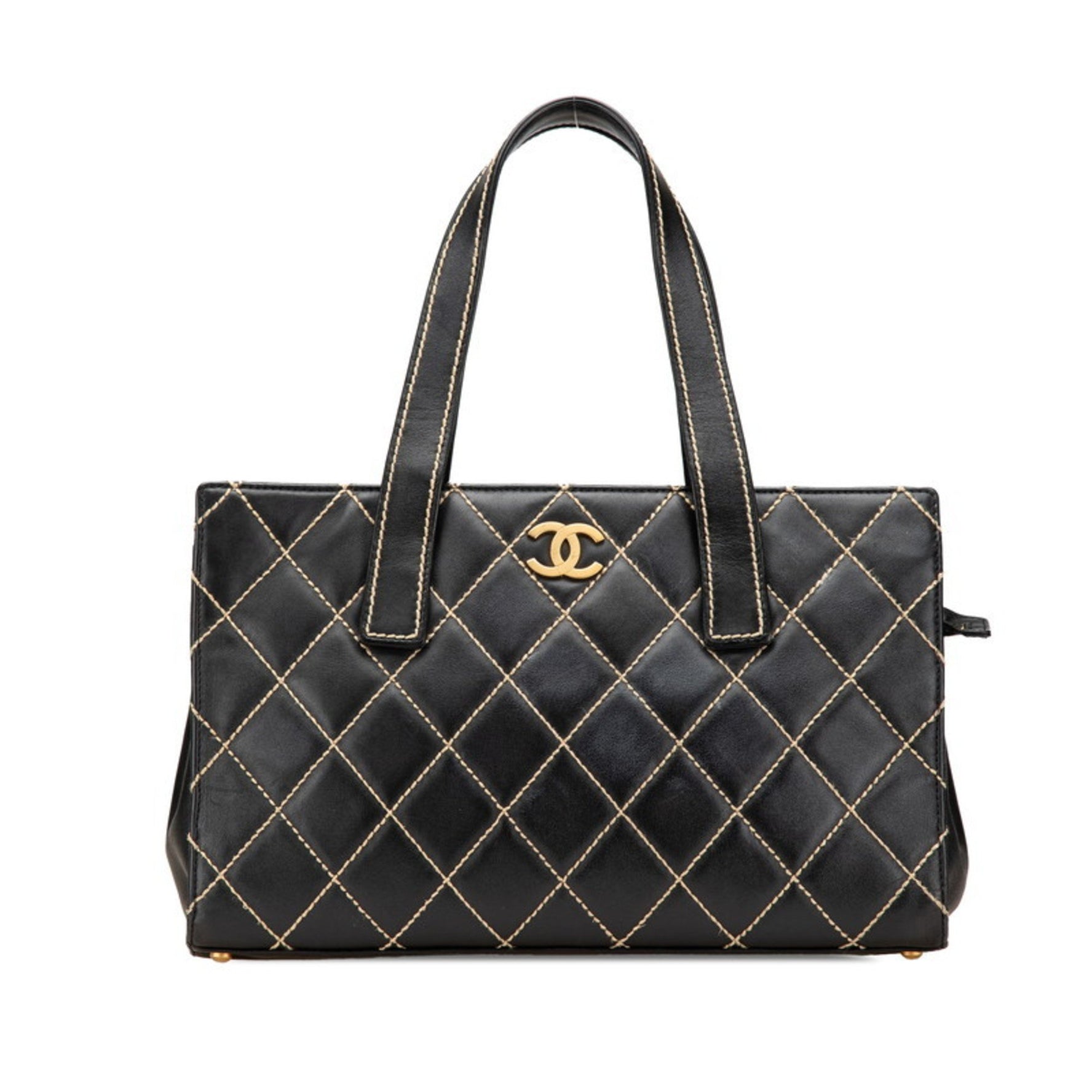 CHANEL Coco Mark Wild Stitch Tote Bag in Lambskin